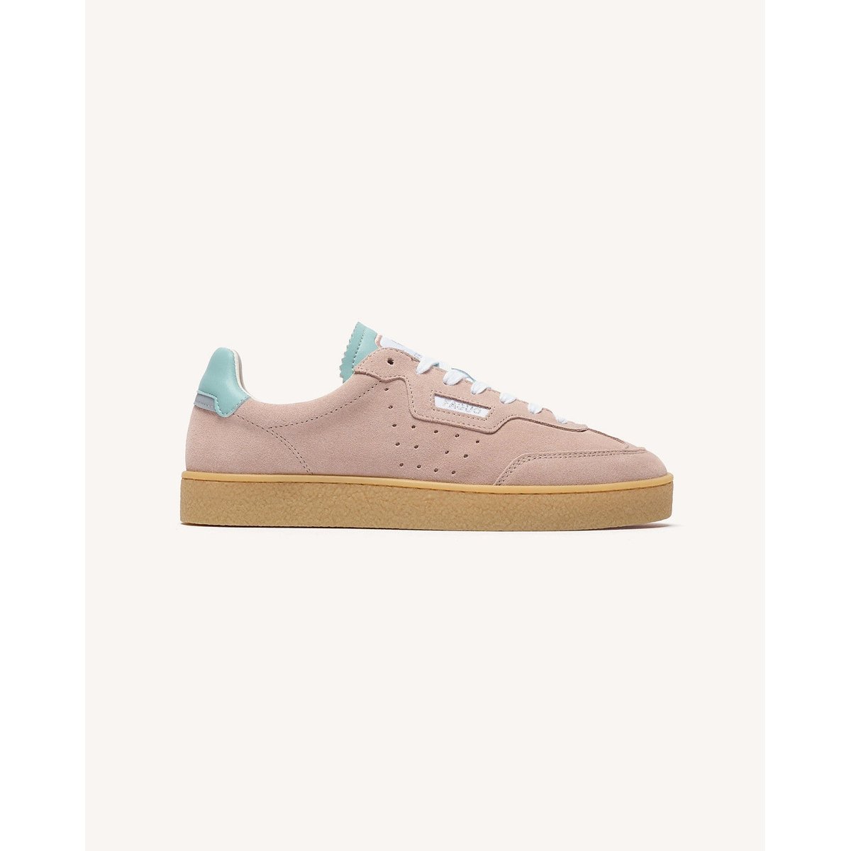 Baskets basses suede LUMBO rose grisé, FAGUO