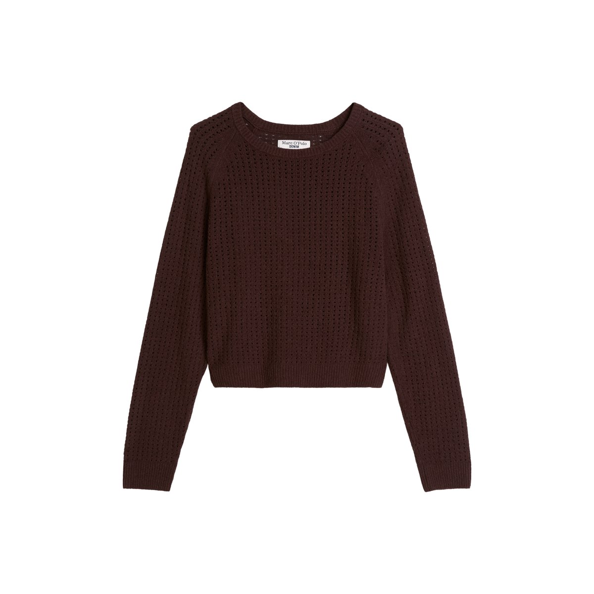 Pull en vrac en doux mélange de coton organique rouge foncé, MARC O’POLO DENIM