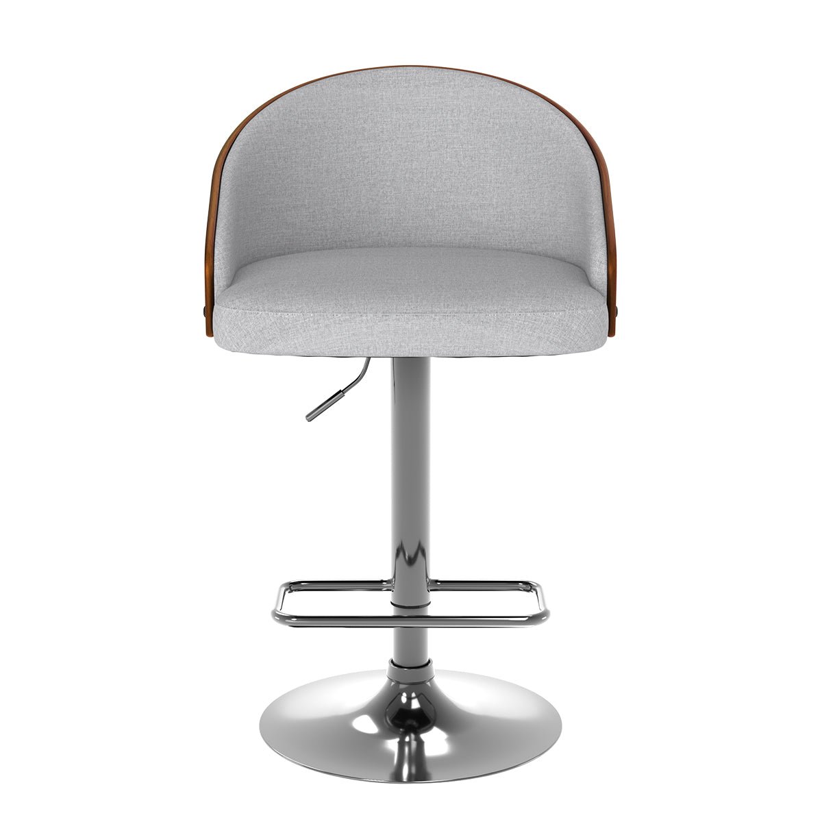 Chaise de bar réglable 63/84 cm en tissu - CARMELO gris clair, MAISON PAVANE