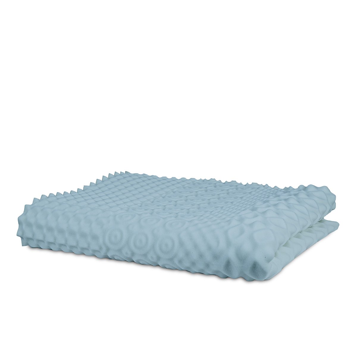 Surmatelas Mousse Gel Refresh 90x190 cmMémoire de forme avec gel thermorégulateur & Zonage de confort bleu, BELLECOUR