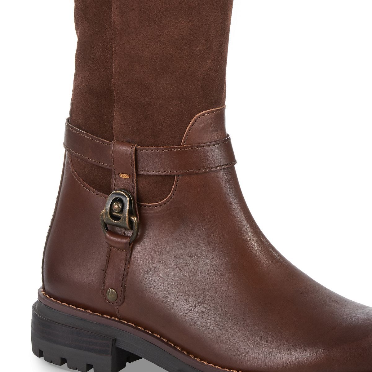 Bottes en cuir marron antilope, MARCO TOZZI