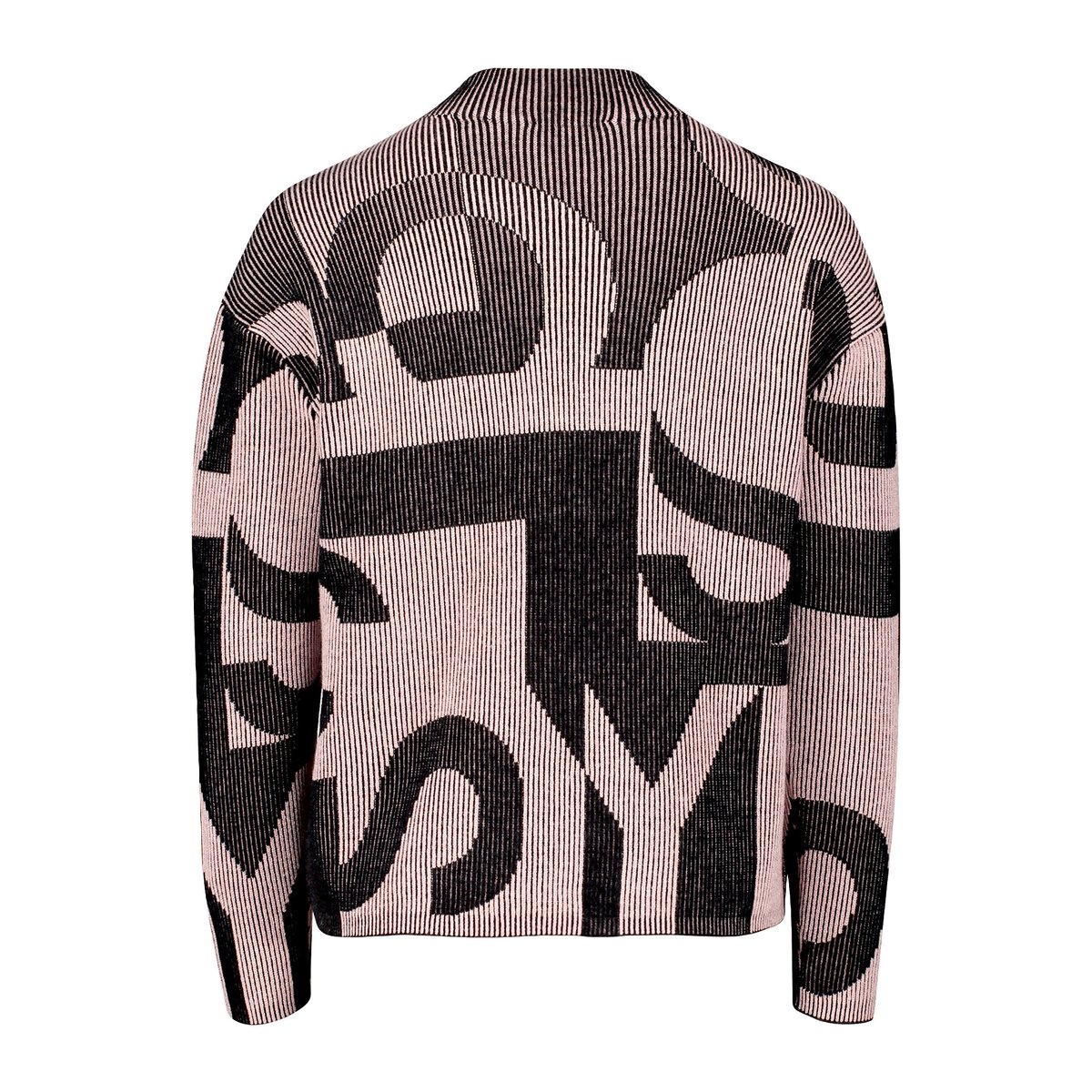 Pull-over en grosse maille à motif jacquard patch black/rosé, BETTY BARCLAY