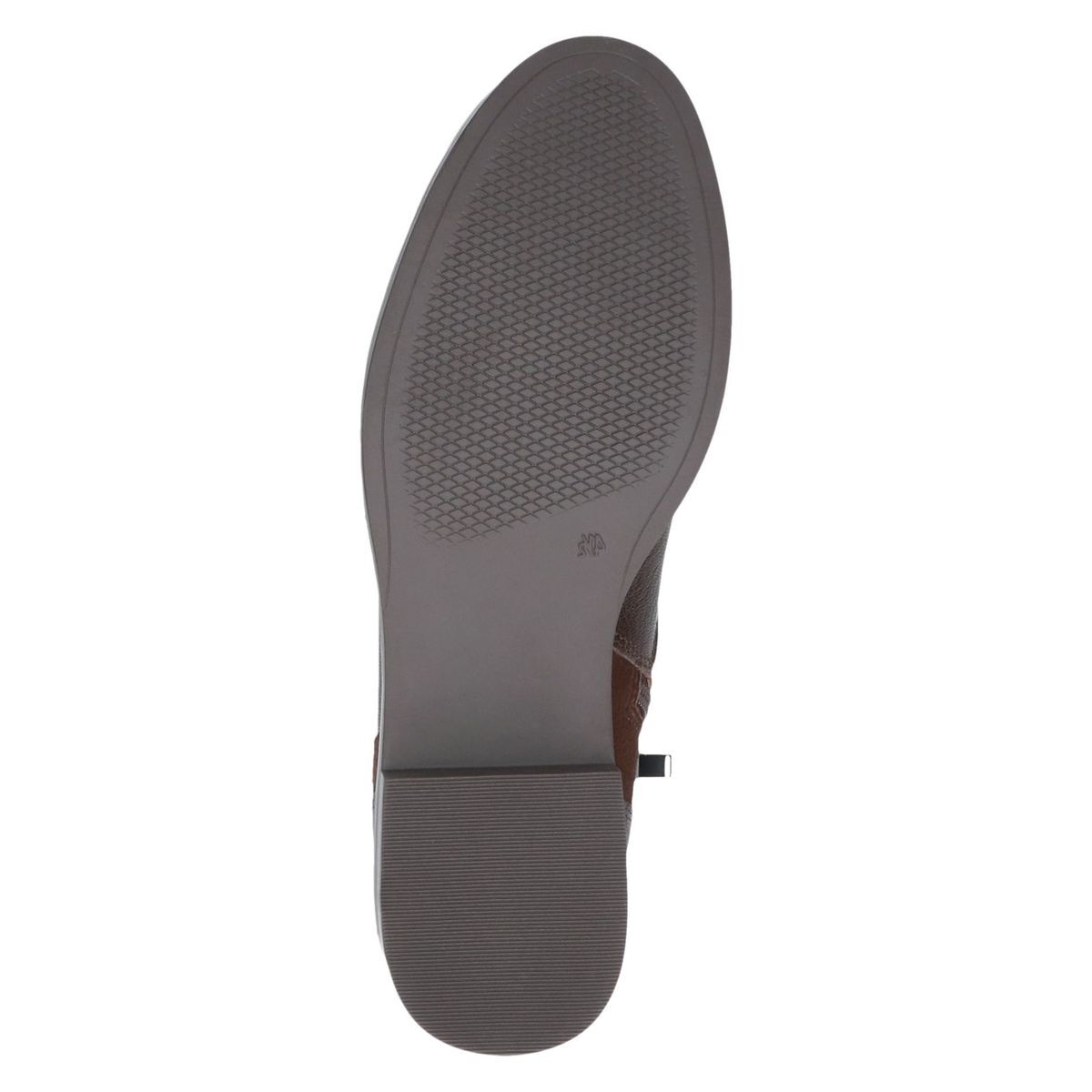 Bottine Chelsea talon bloc marron foncé combiné, CAPRICE