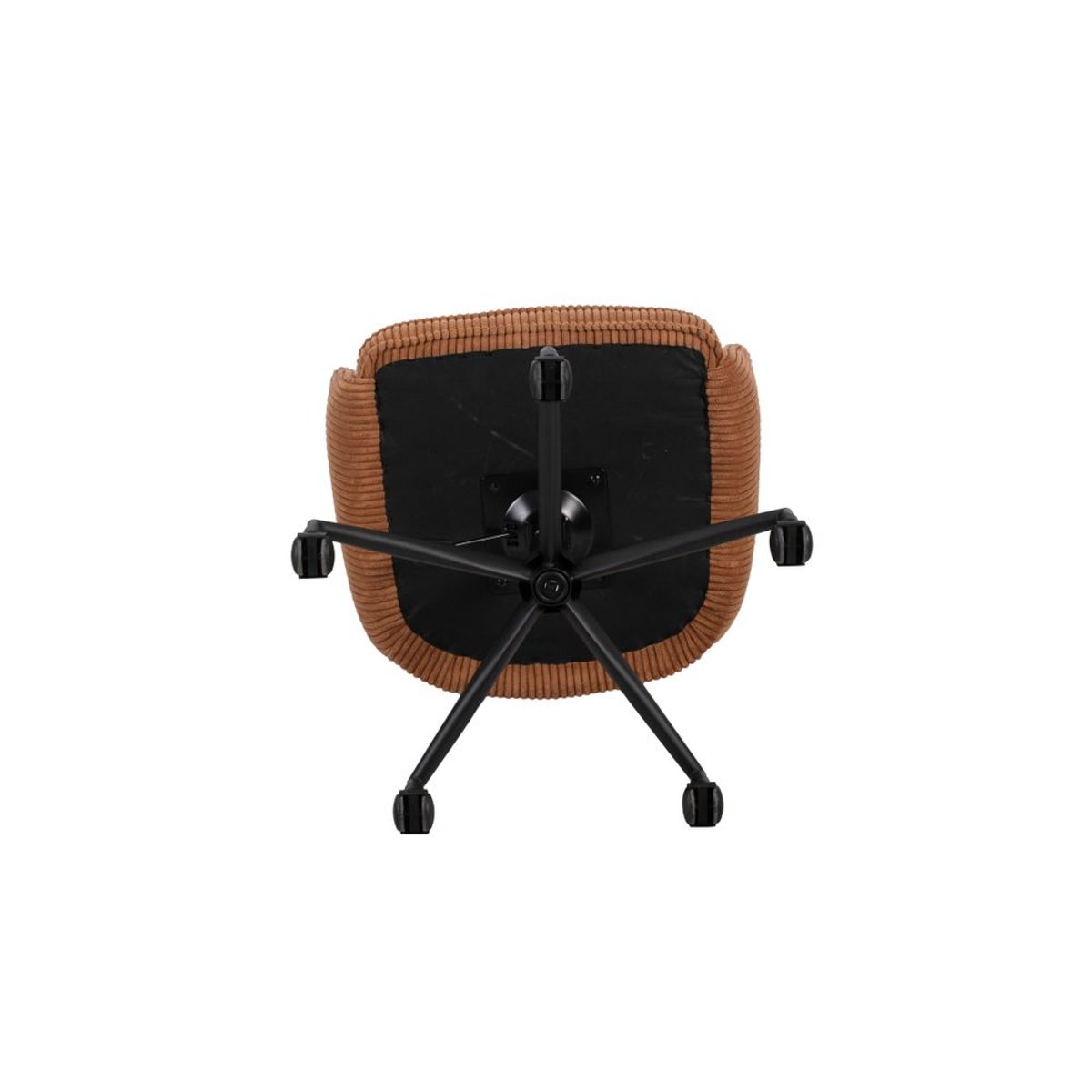 Chaise de bureau velours côtelé caramel, ZAGO