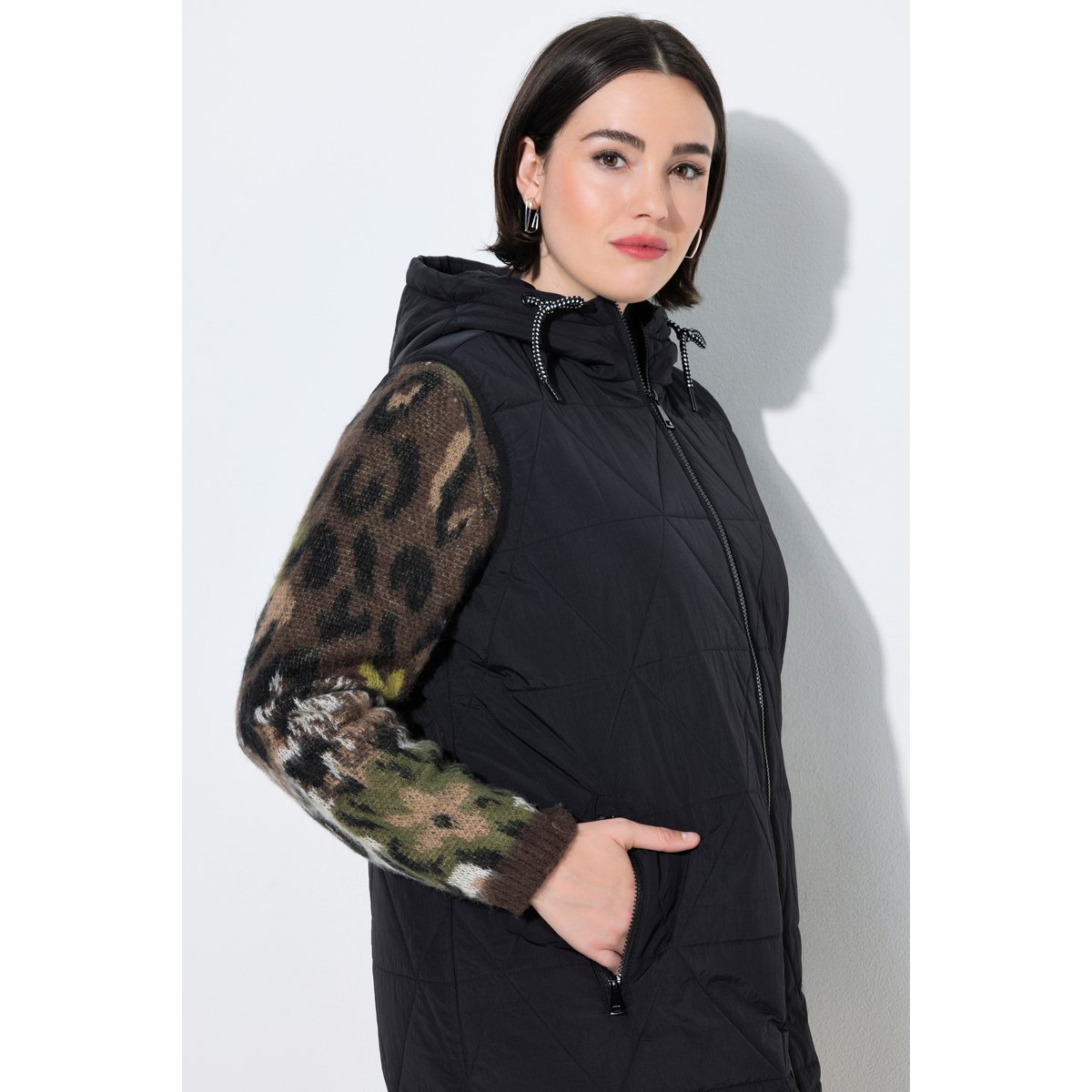 Doudoune matelassée longue HYPRAR noir, ULLA POPKEN