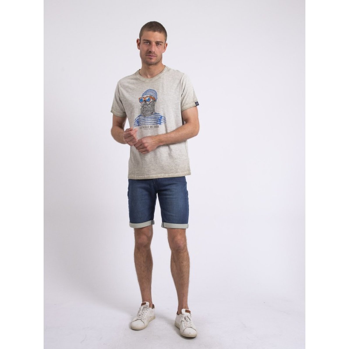 T-shirt Col Rond Naparot beige, RITCHIE