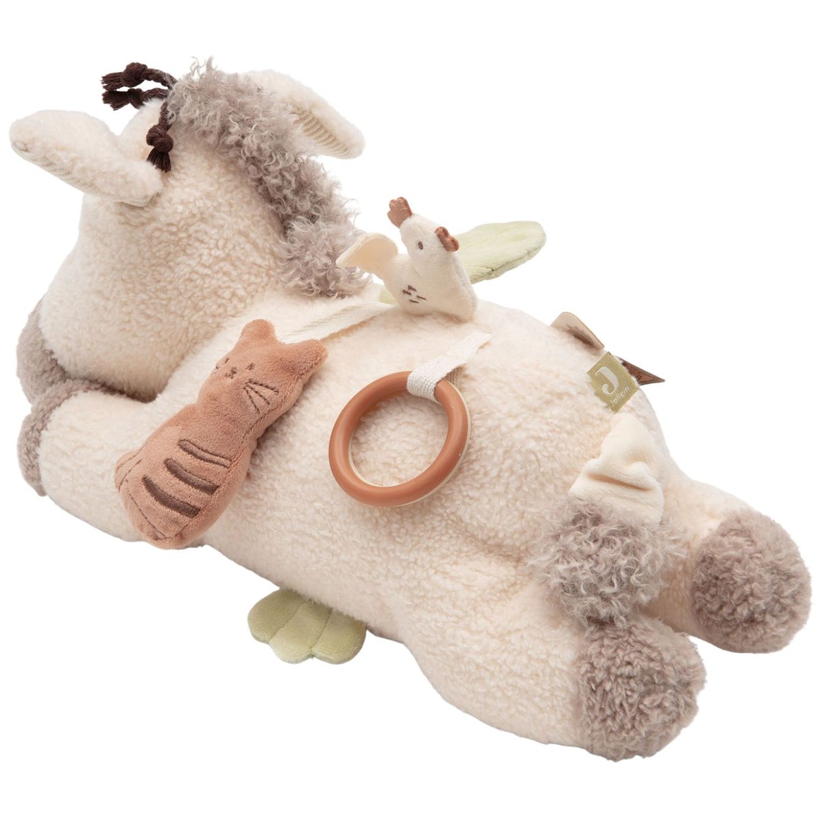 Peluche d'activités ecru, beige, vert, JOLLEIN