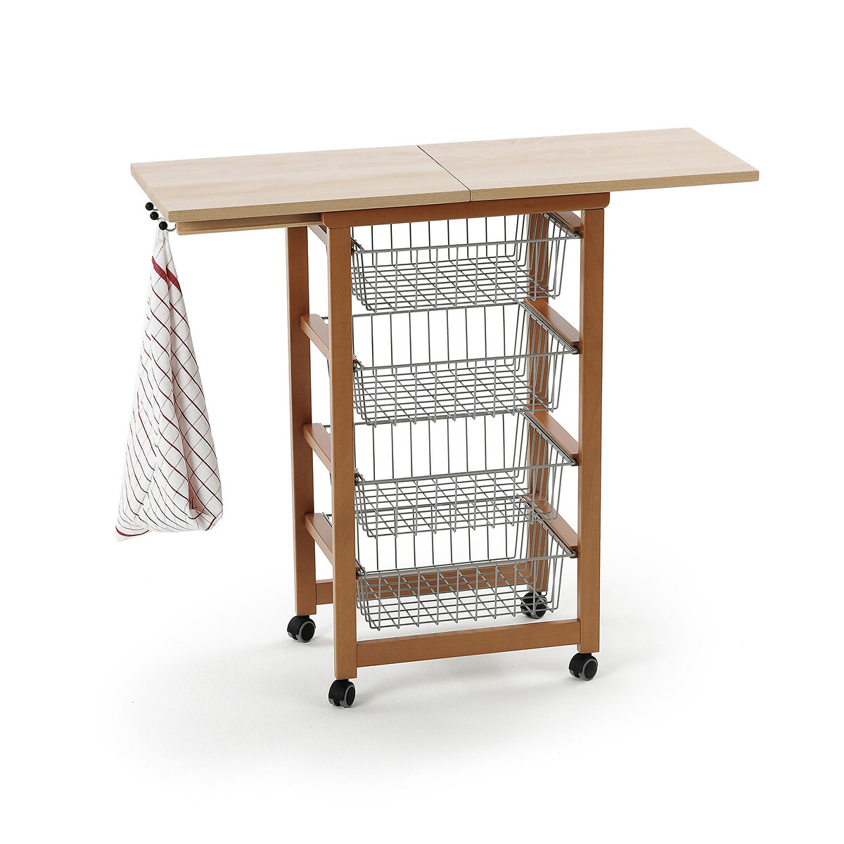 Chariot de cuisine - Extensible bois foncé, EUROPE & NATURE