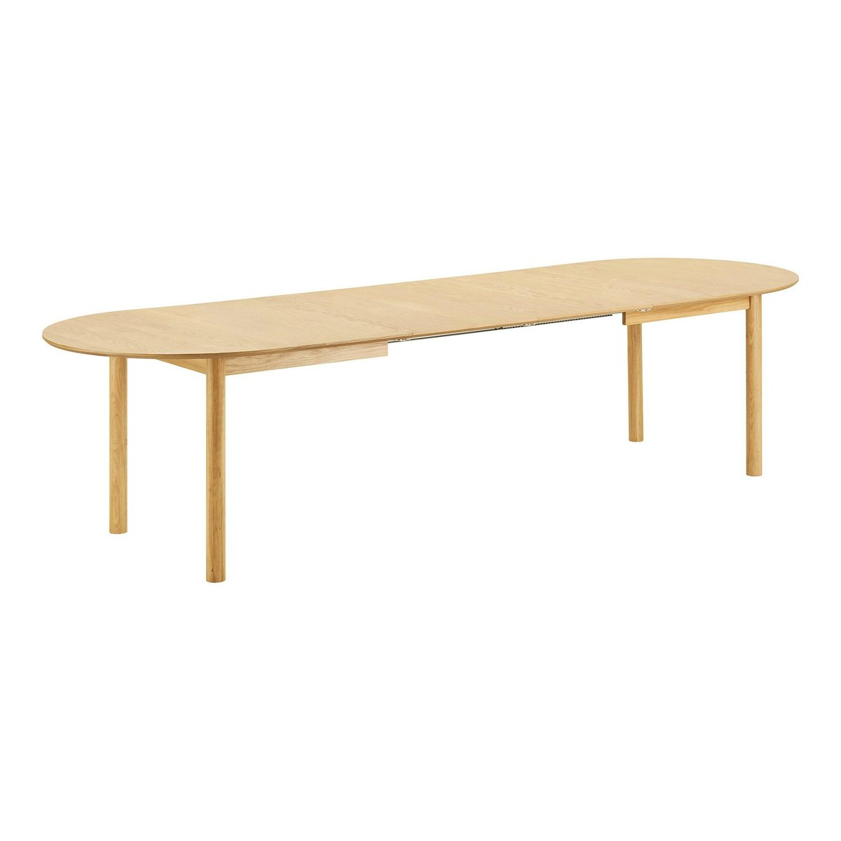 Table ovale extensible en bois, 8/12 places KALKIE chêne clair, PIER IMPORT