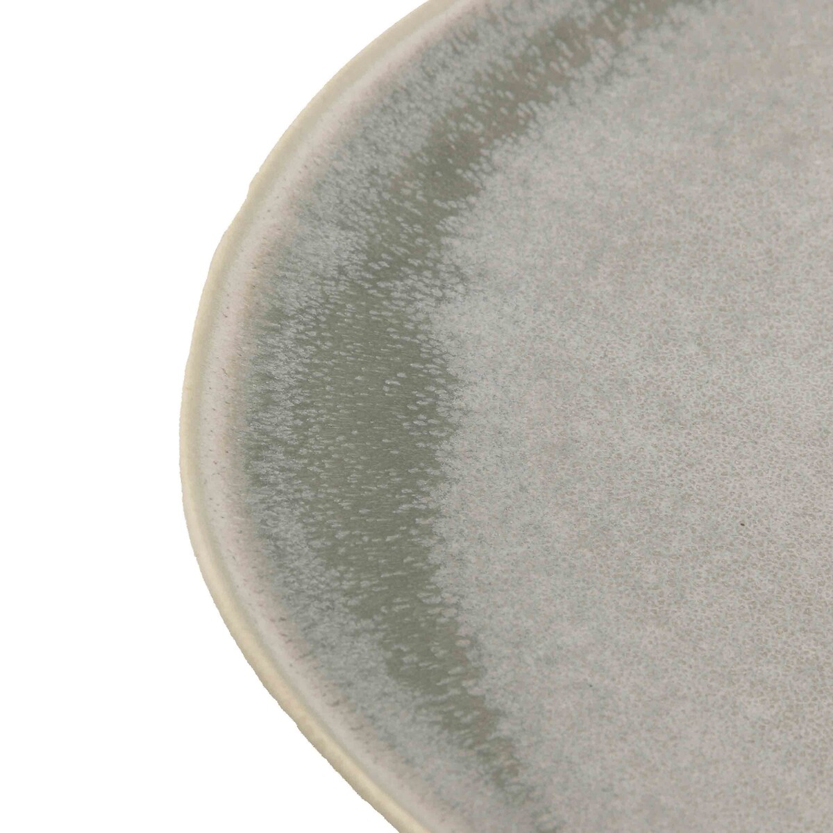 Set of 4 Pebble Glaze Dinner Plates dove grey, ÉDITÉ
