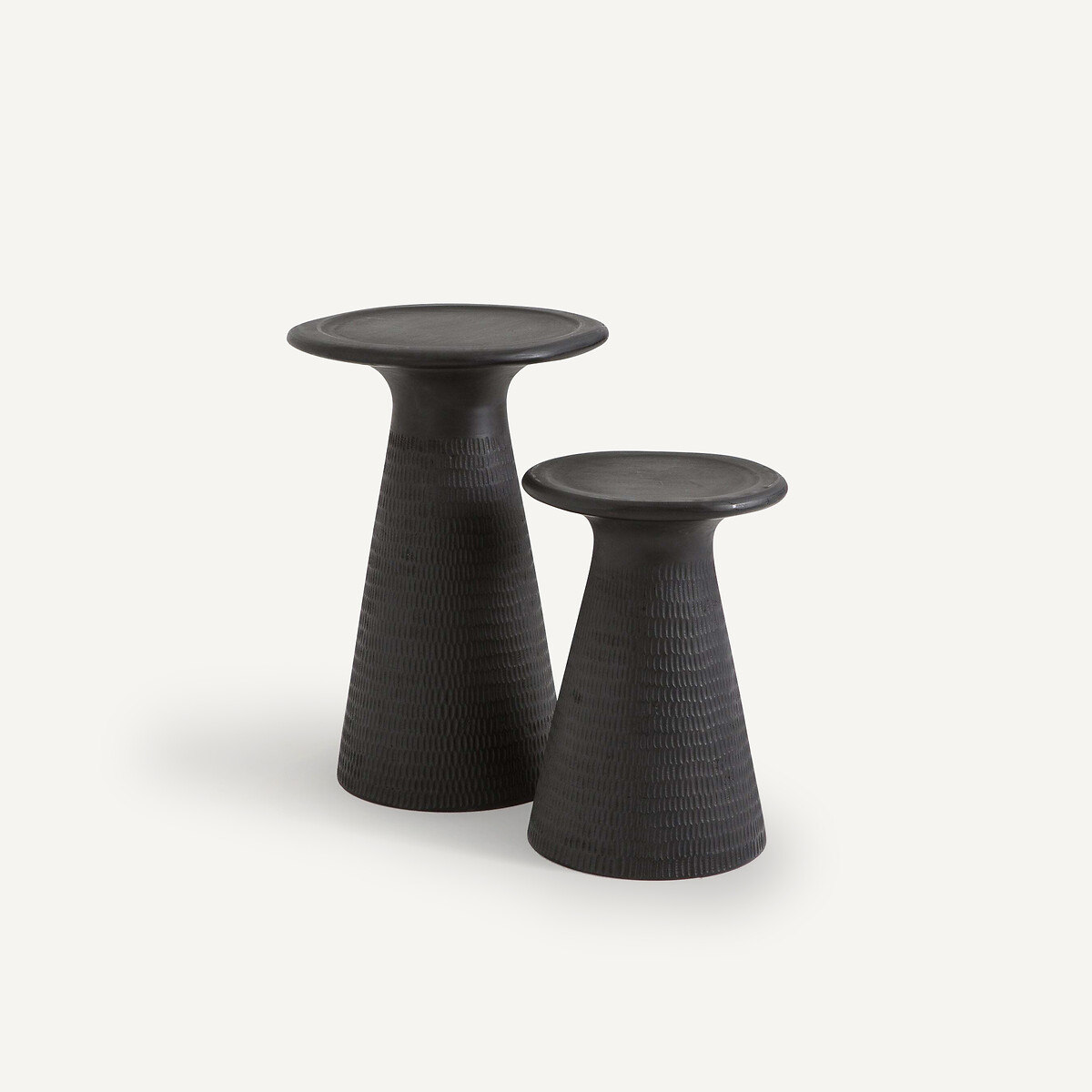 Mesa auxiliar de madera maciza de mango, Oreus negro, AM.PM