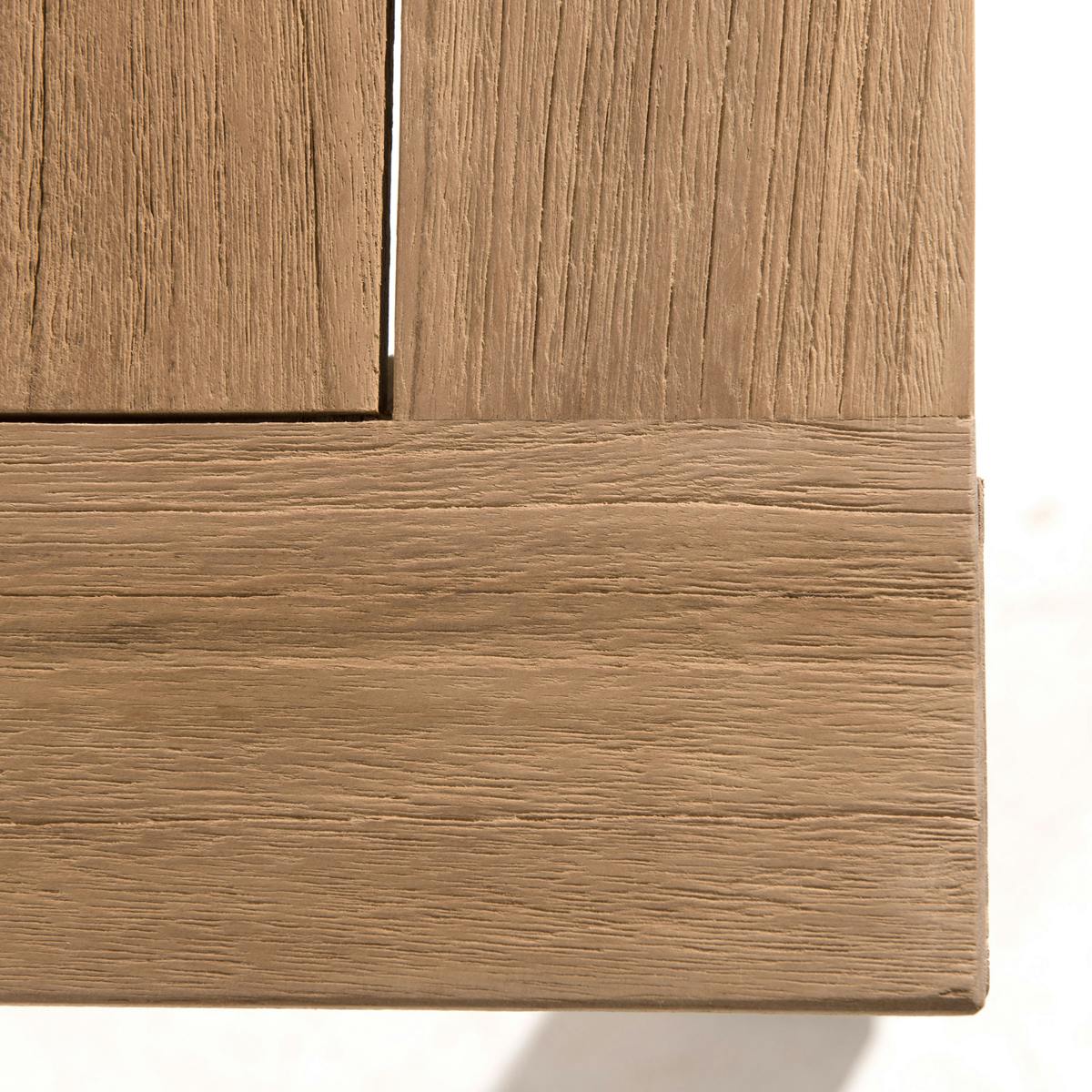 Table de jardin contemporaine rectangulaire en bois de teck 220x100cm BERGEN 10 personnes bois naturel, PIER IMPORT