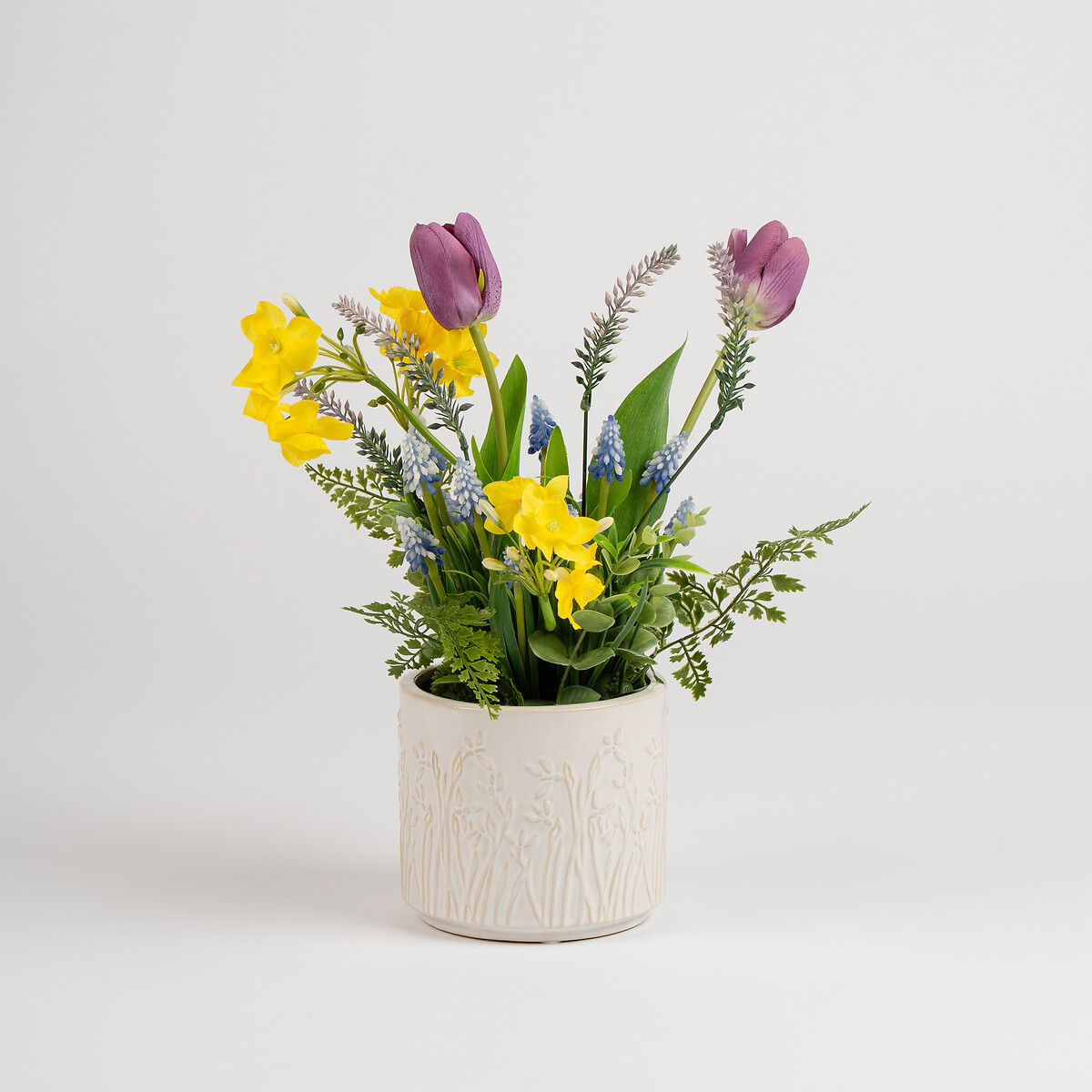 Large Mixed Spring Florals Planter yellow, SO'HOME