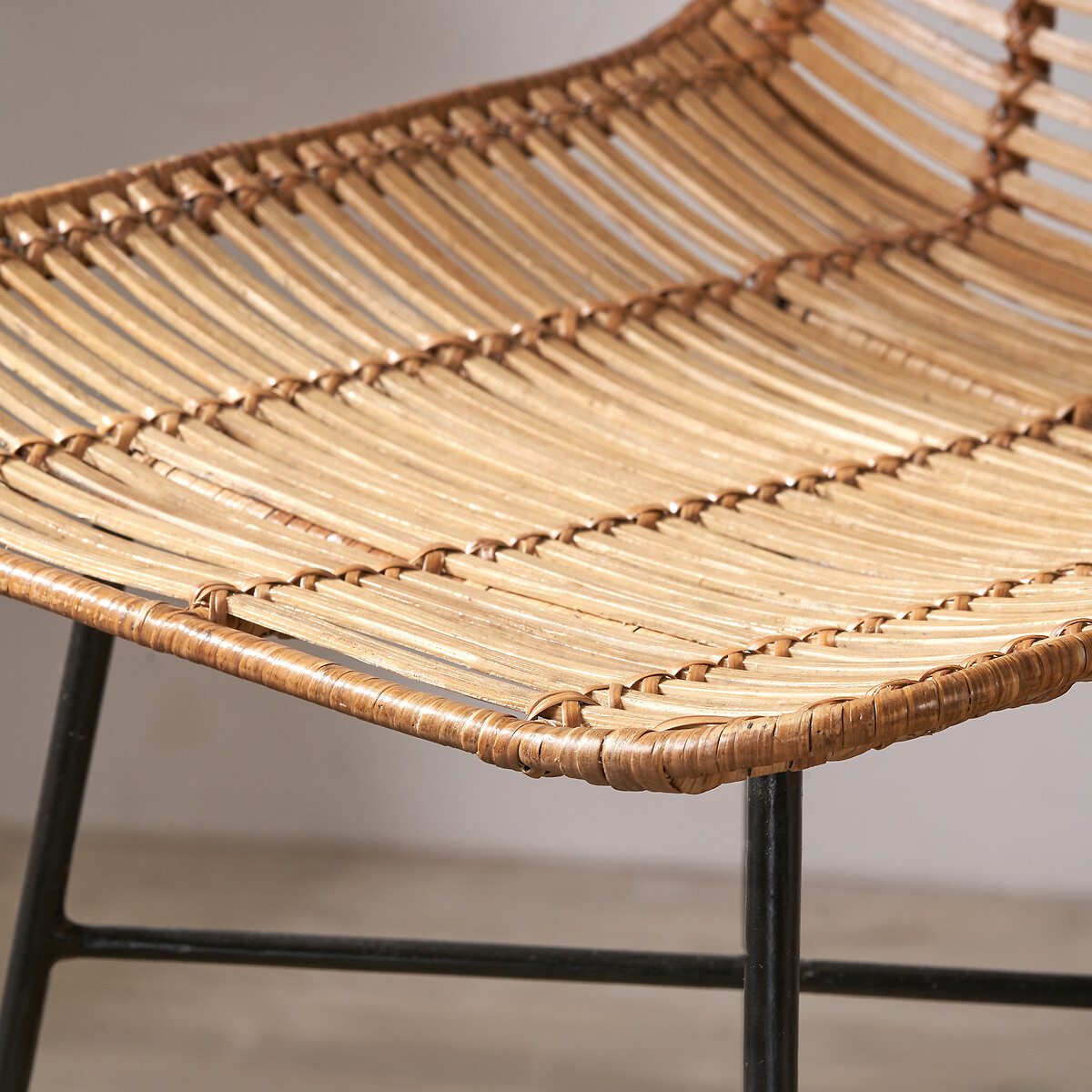 Nerano Rattan & Metal Bar Stool natural rattan, SO'HOME