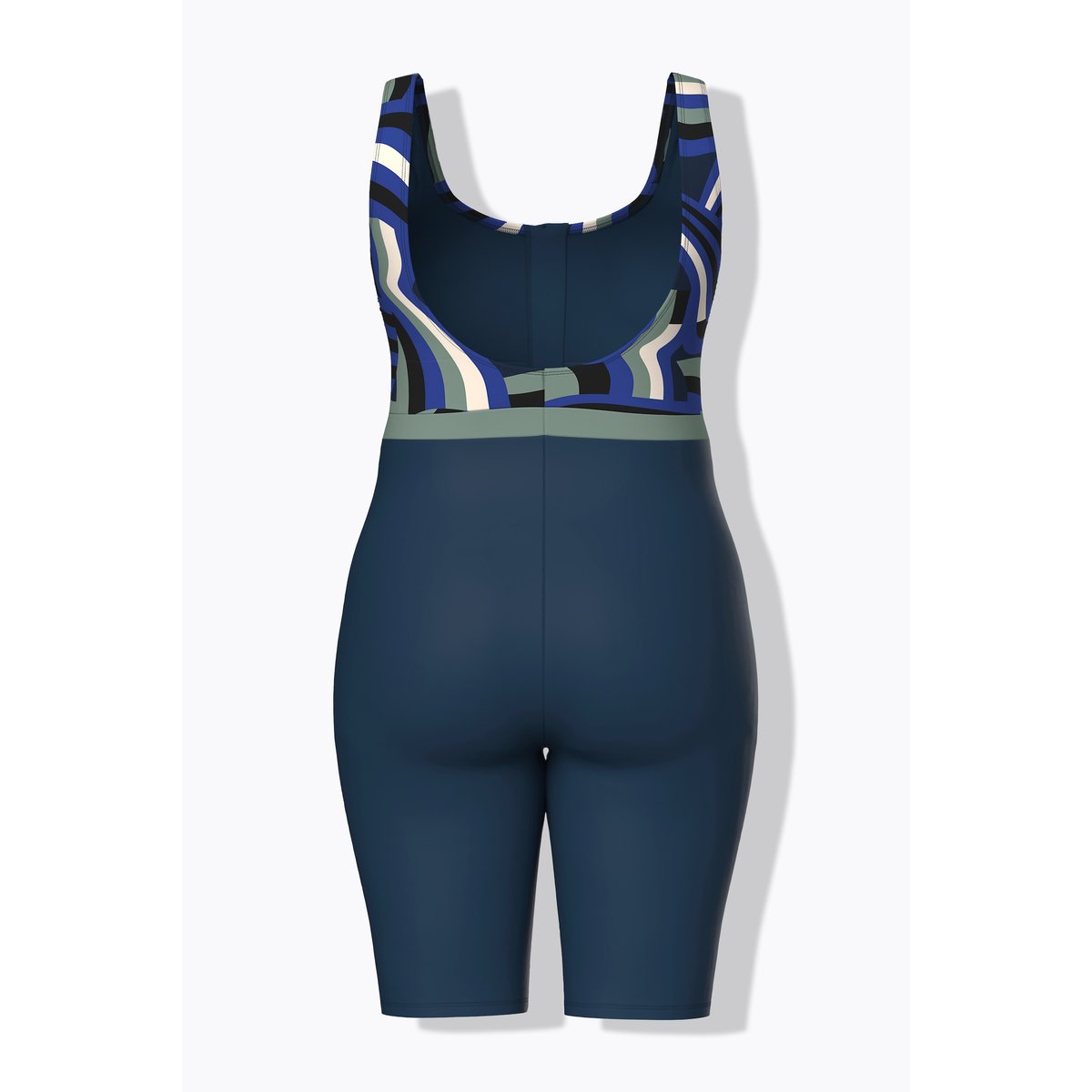 Maillot de bain à jambes longues bleu foncé, ULLA POPKEN