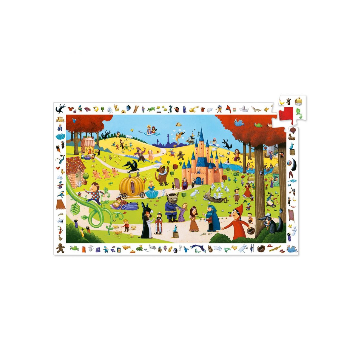 Puzzle observation Contes 54 pcs multicolore, DJECO
