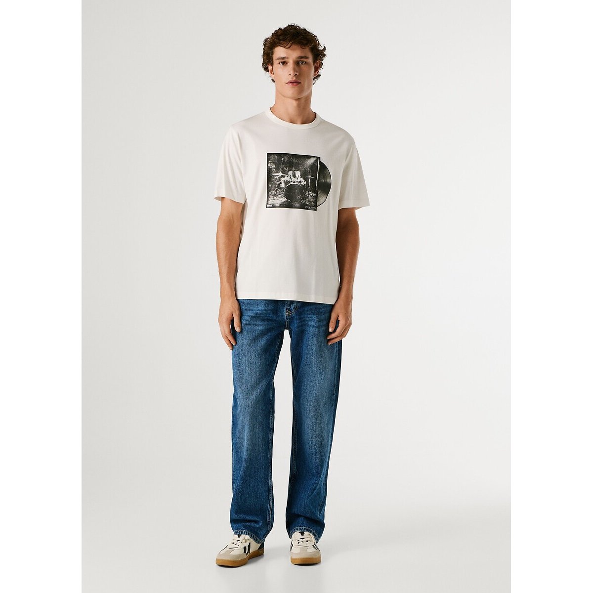 T-shirt a maniche corte SAWYER bianco, PEPE JEANS