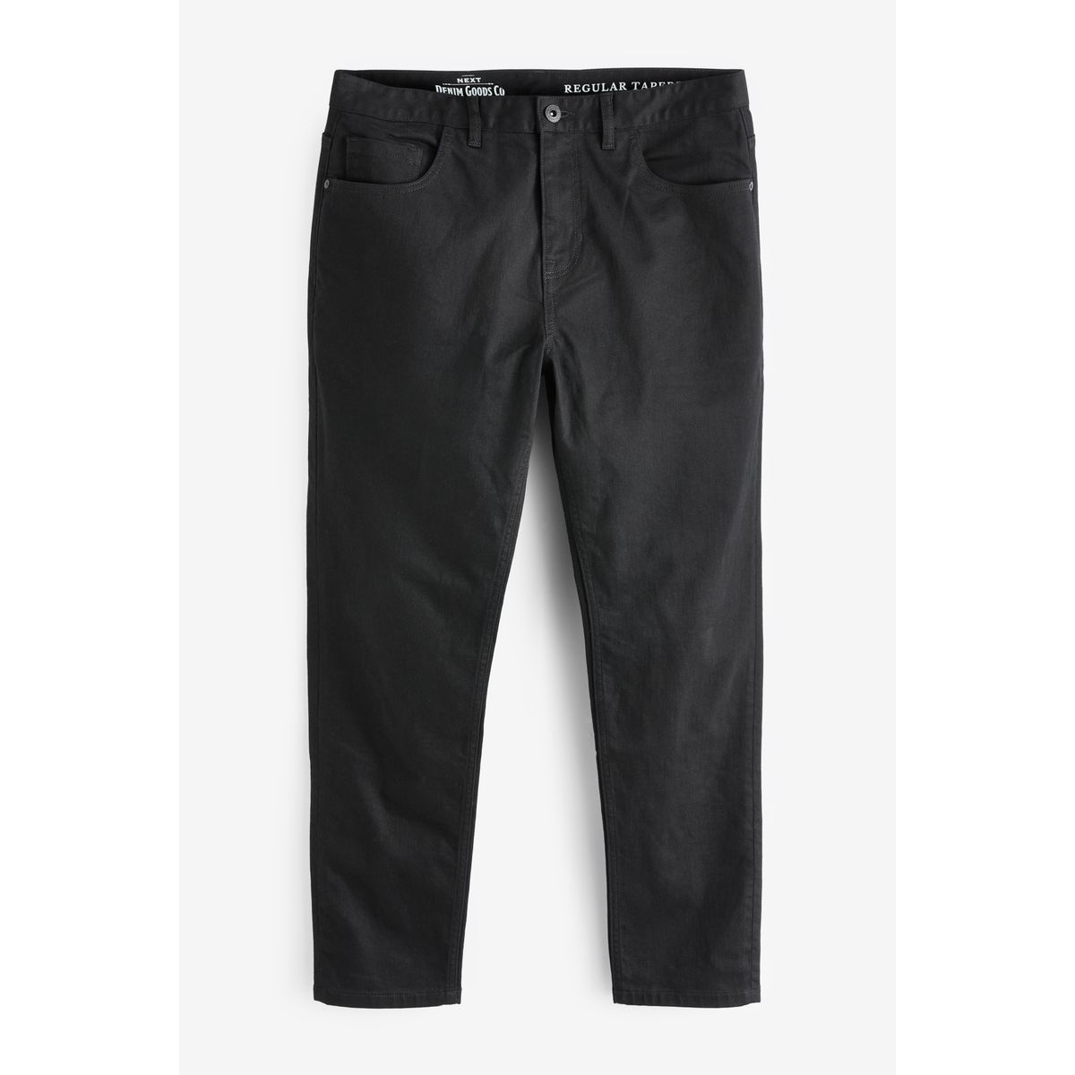 Jean stretch classique coupe fuselée noir uni, NEXT