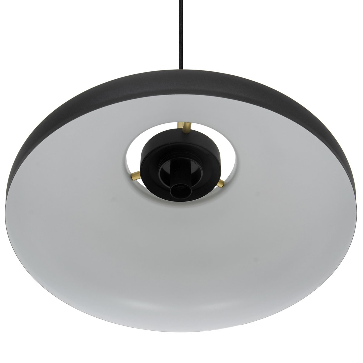 Suspension lumière douce et non éblouissante en métal, LATIF noir, DESIGN FOR THE PEOPLE