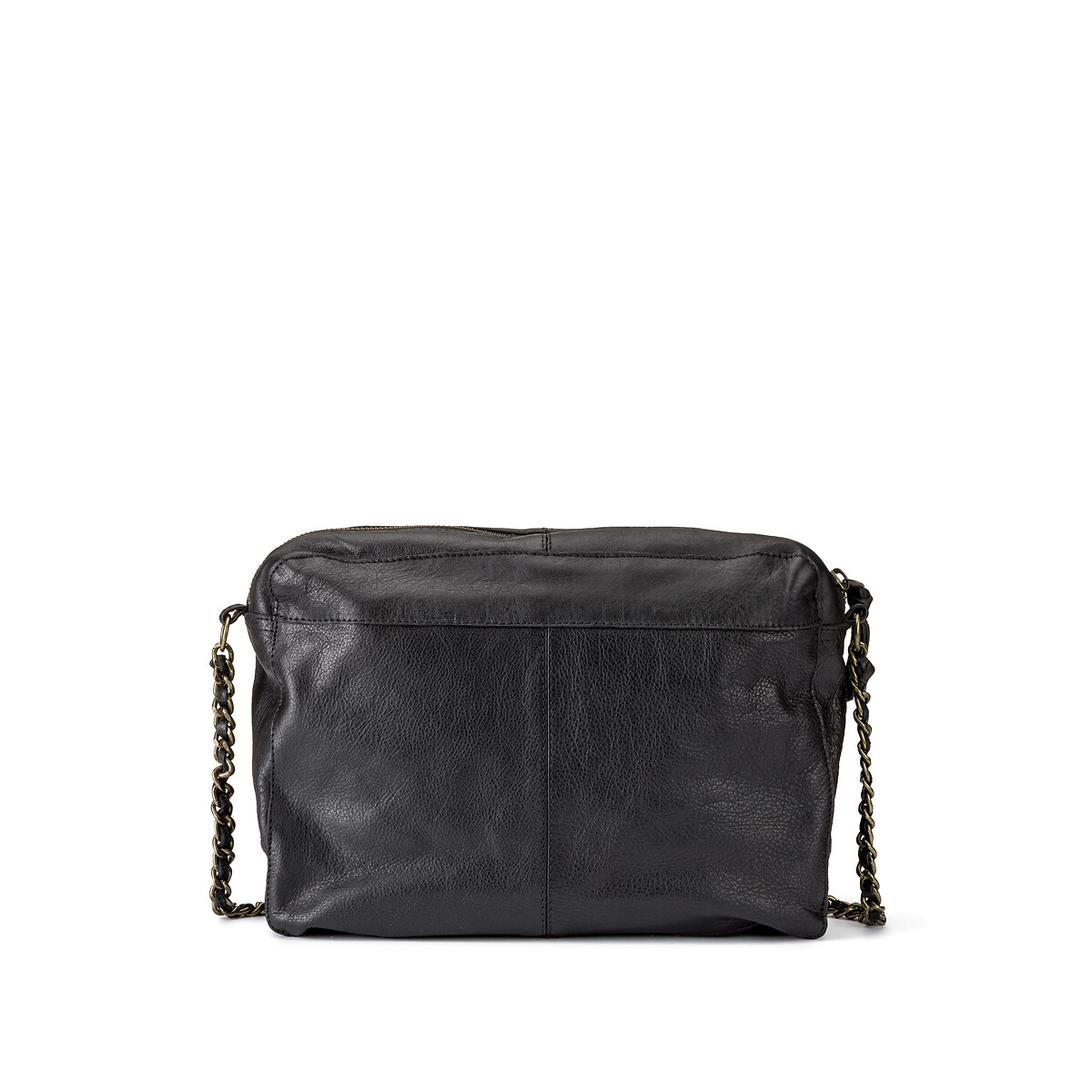Naina Leather Large Bag black, PIECES