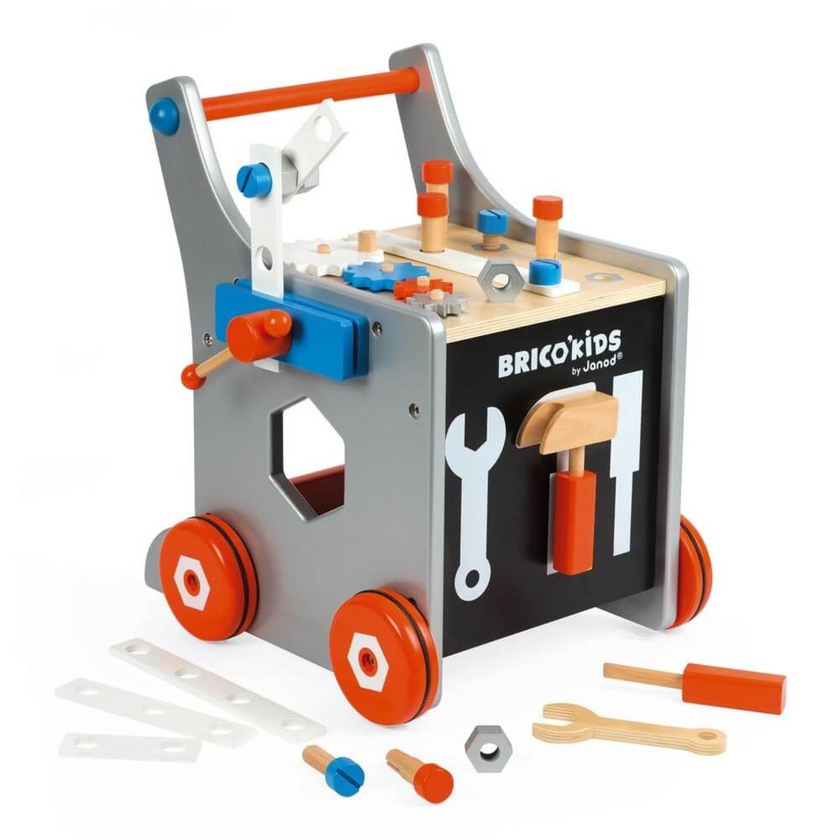 Jouet d'éveil chariot magnétique brico kids multicolore, JANOD