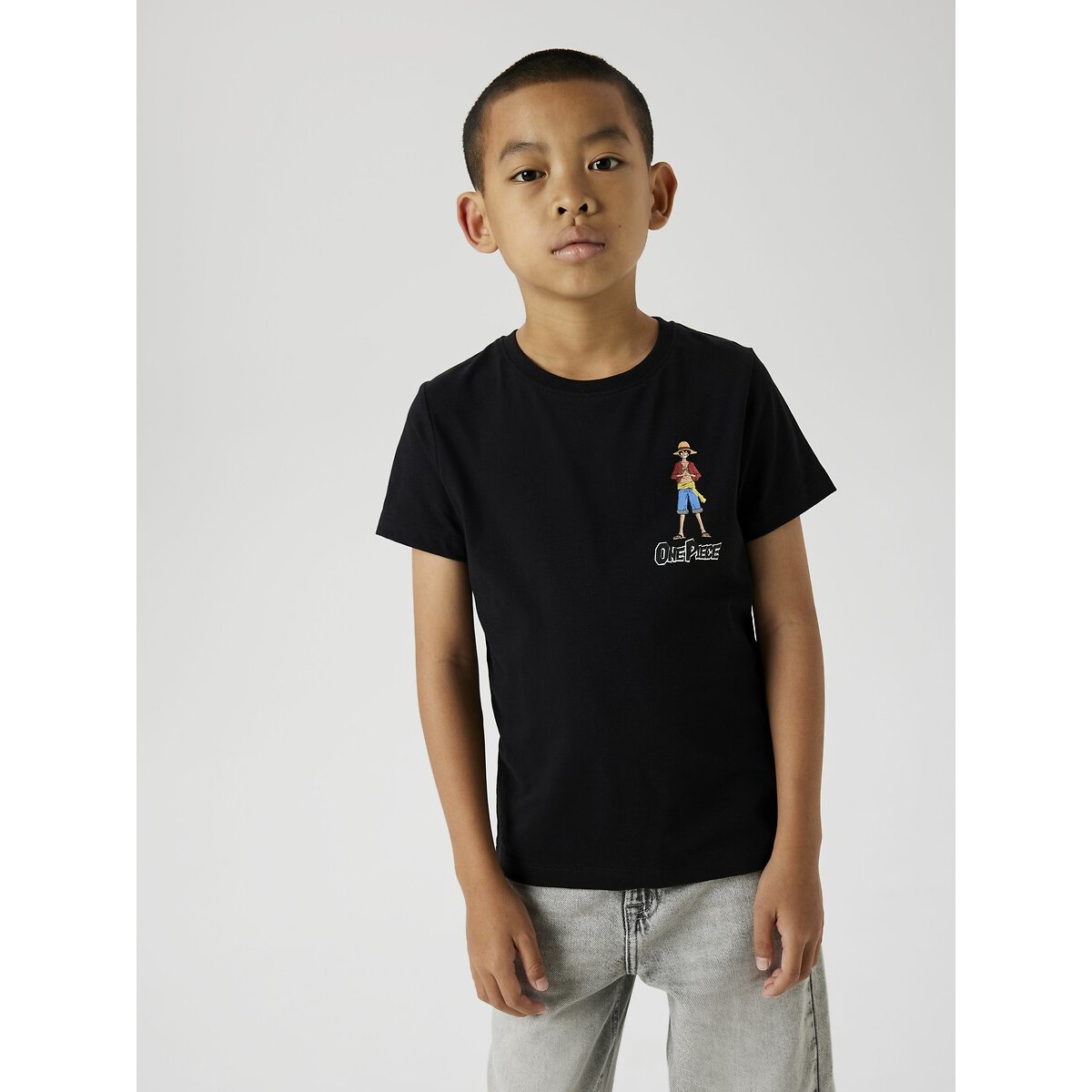 T-shirt manches courtes, motif One Piece noir, NAME IT