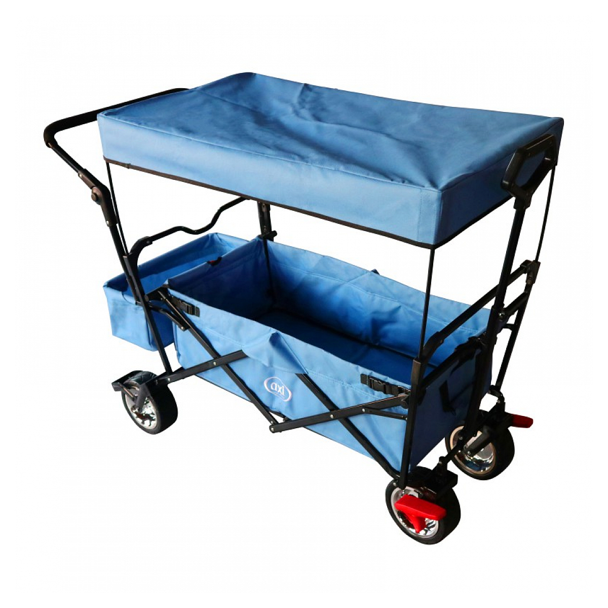 Chariot pliable avec toit bleu AB210 couleur unique, AXI HOUSE