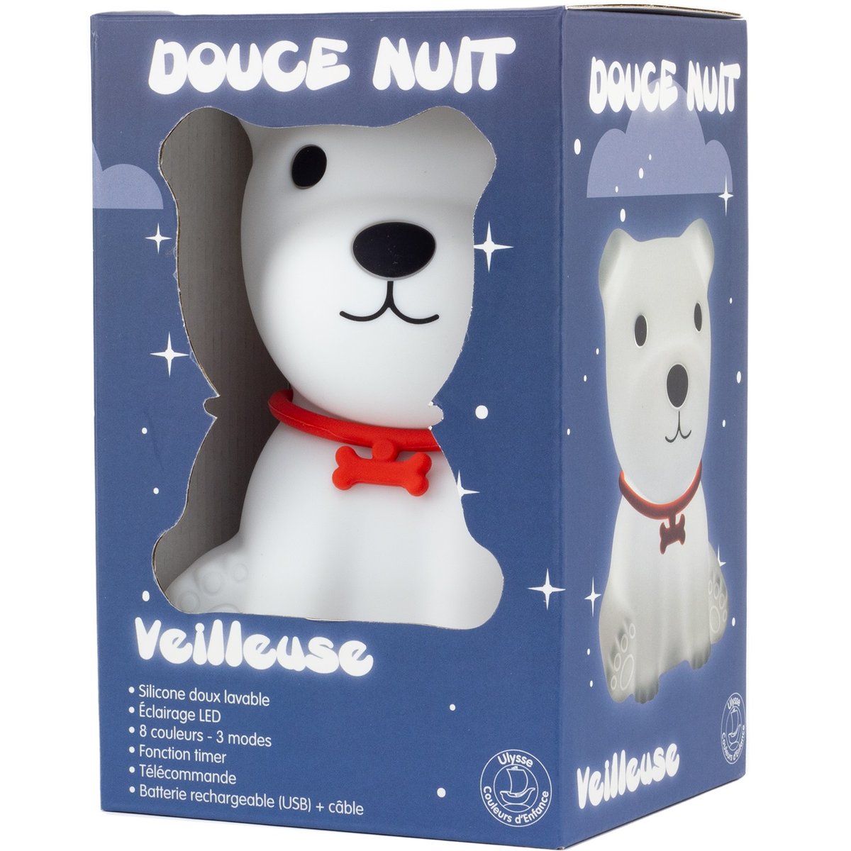 Petite veilleuse Toutou blanc, ULYSSE