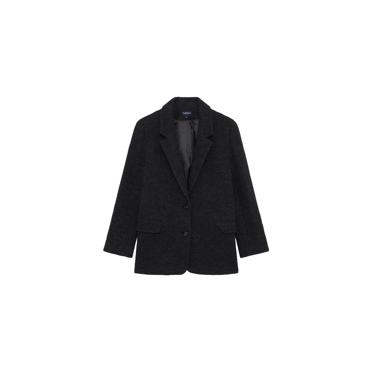 Manteau droit col tailleur GIRELLI gris, CAROLL