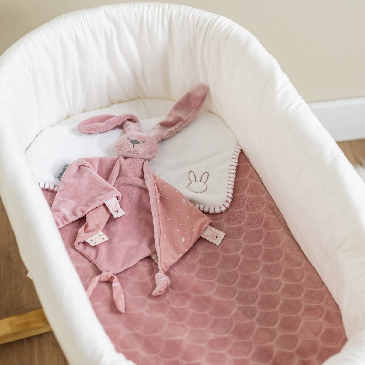 Maxi doudou Lapidou Glow avec motif imprimé vieux rose rose, NATTOU