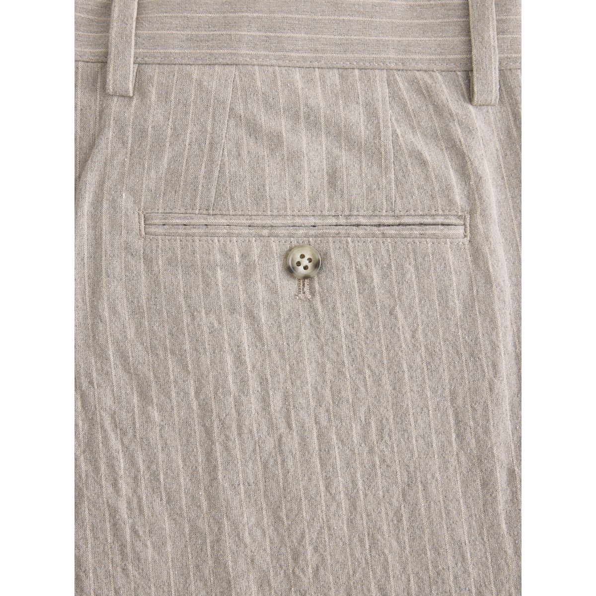 Pantalon de costume relaxed en coton mélangé grège, NEXT