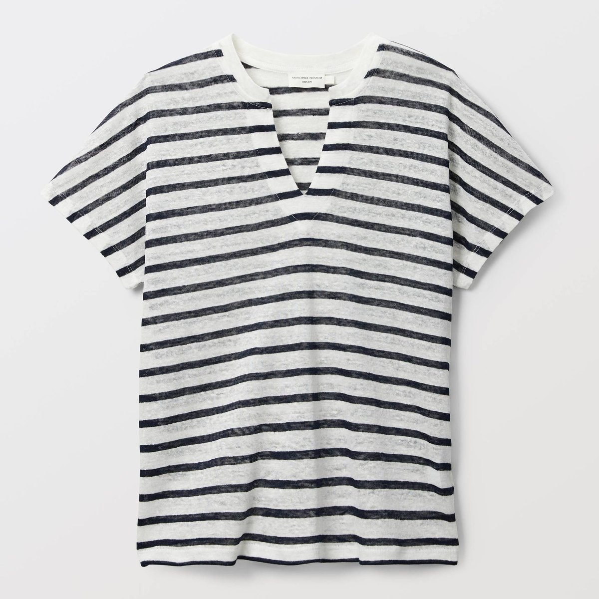 T-shirt à manches courtes imprimé ecru, MONOPRIX