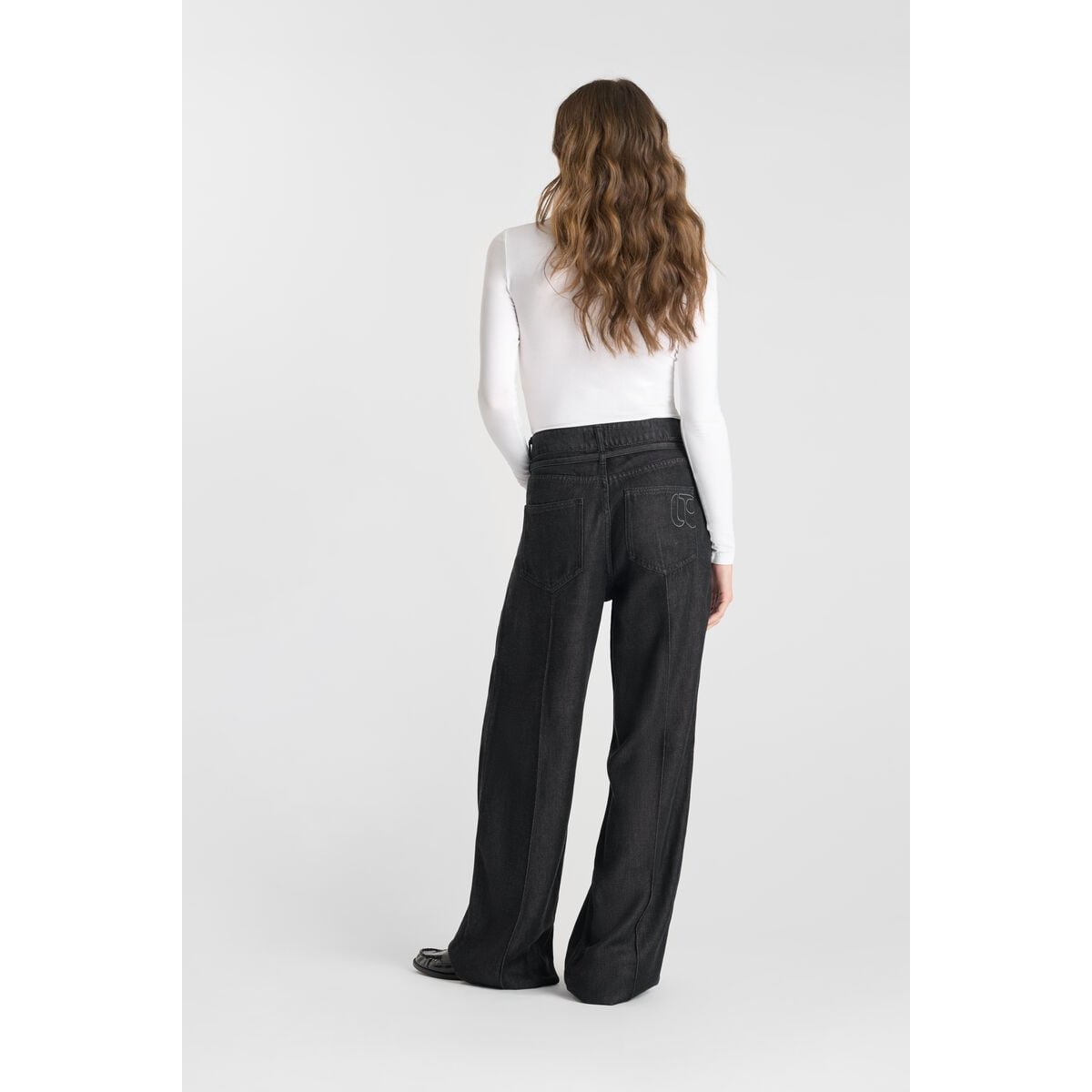 Jeans loose, large SCOTTY, longueur 34 black, LE TEMPS DES CERISES