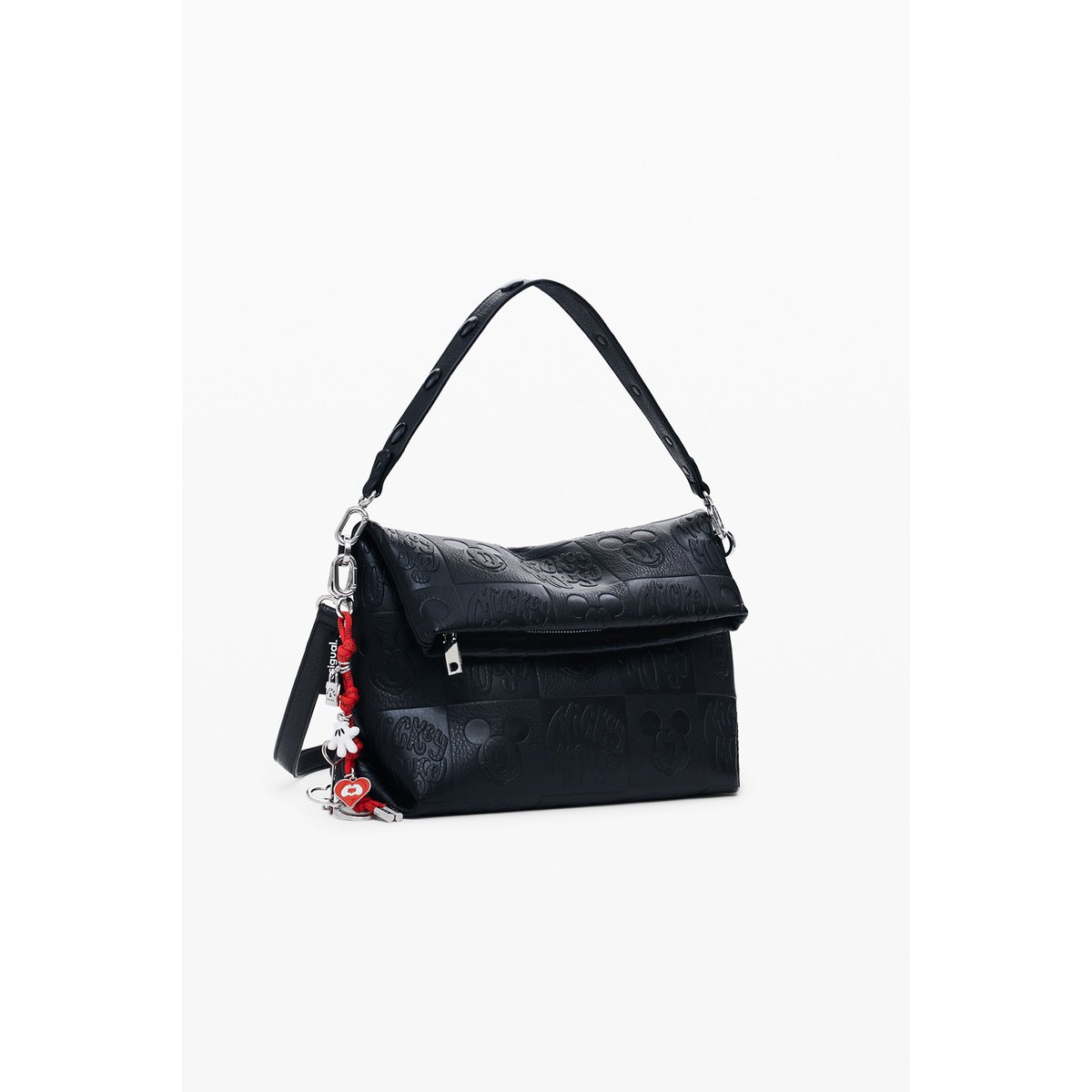Sac à rabat effet cuir Mickey™ moyen noir, DESIGUAL