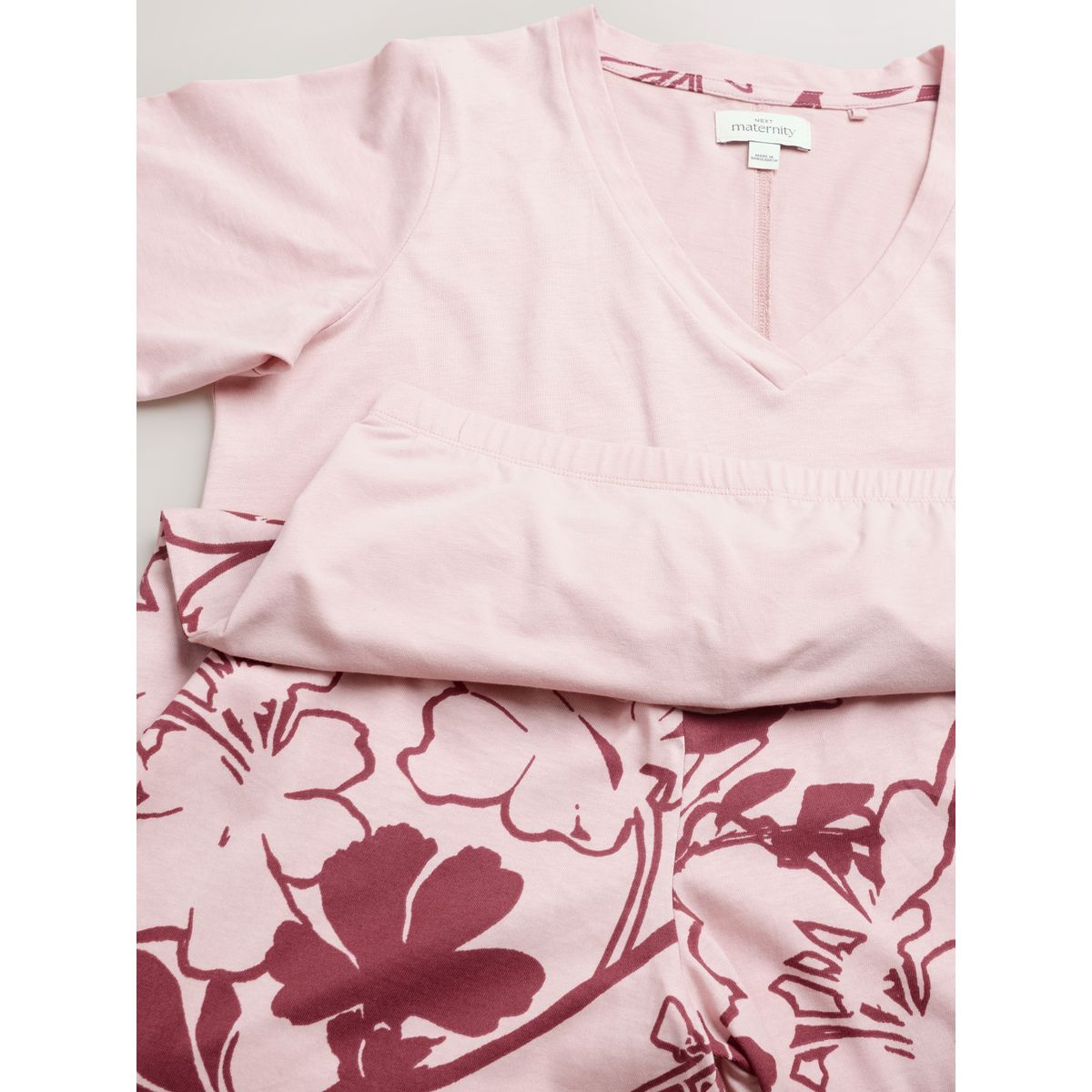 Pyjama de grossesse à manches courtes rose motif fleurs, NEXT