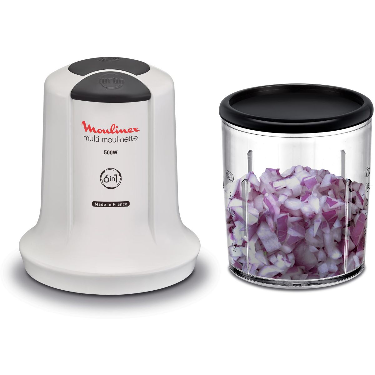 Hachoir MULTI-MOULINETTE 6 en 1 AT723110 couleur unique, MOULINEX