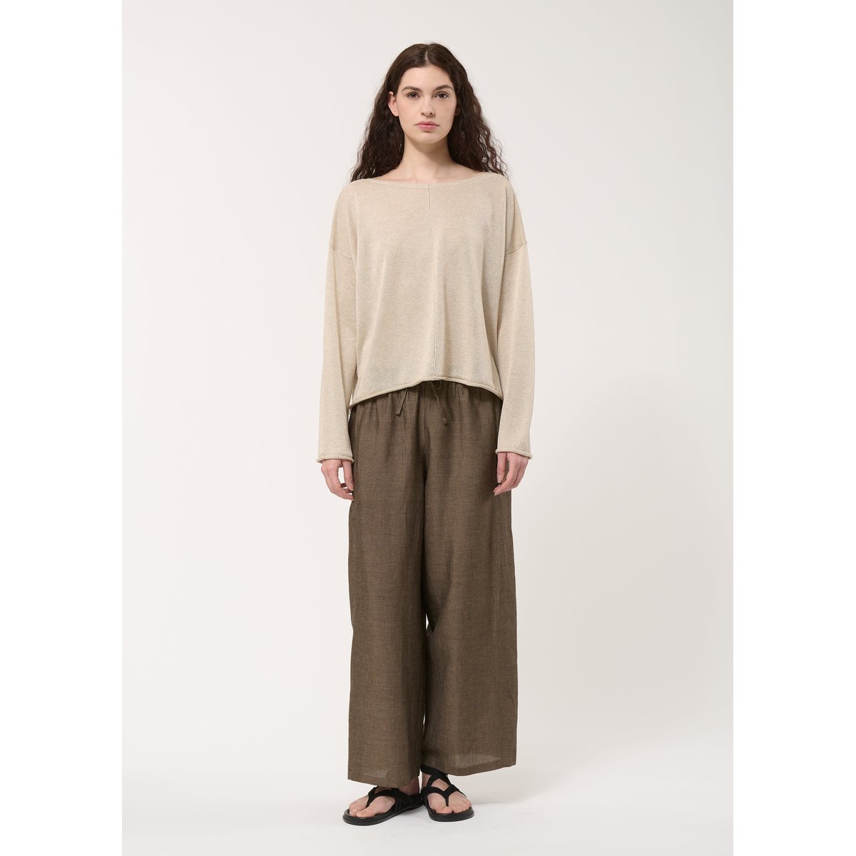 Pantalon barrel moka, HUMILITY
