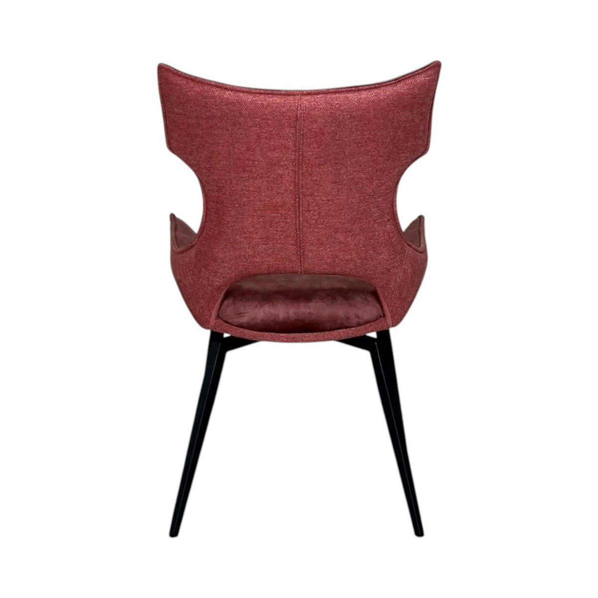 Chaise pivotante rose bi-matière, dossier en T (lot de 2) LOMBARDIE rose, PIER IMPORT