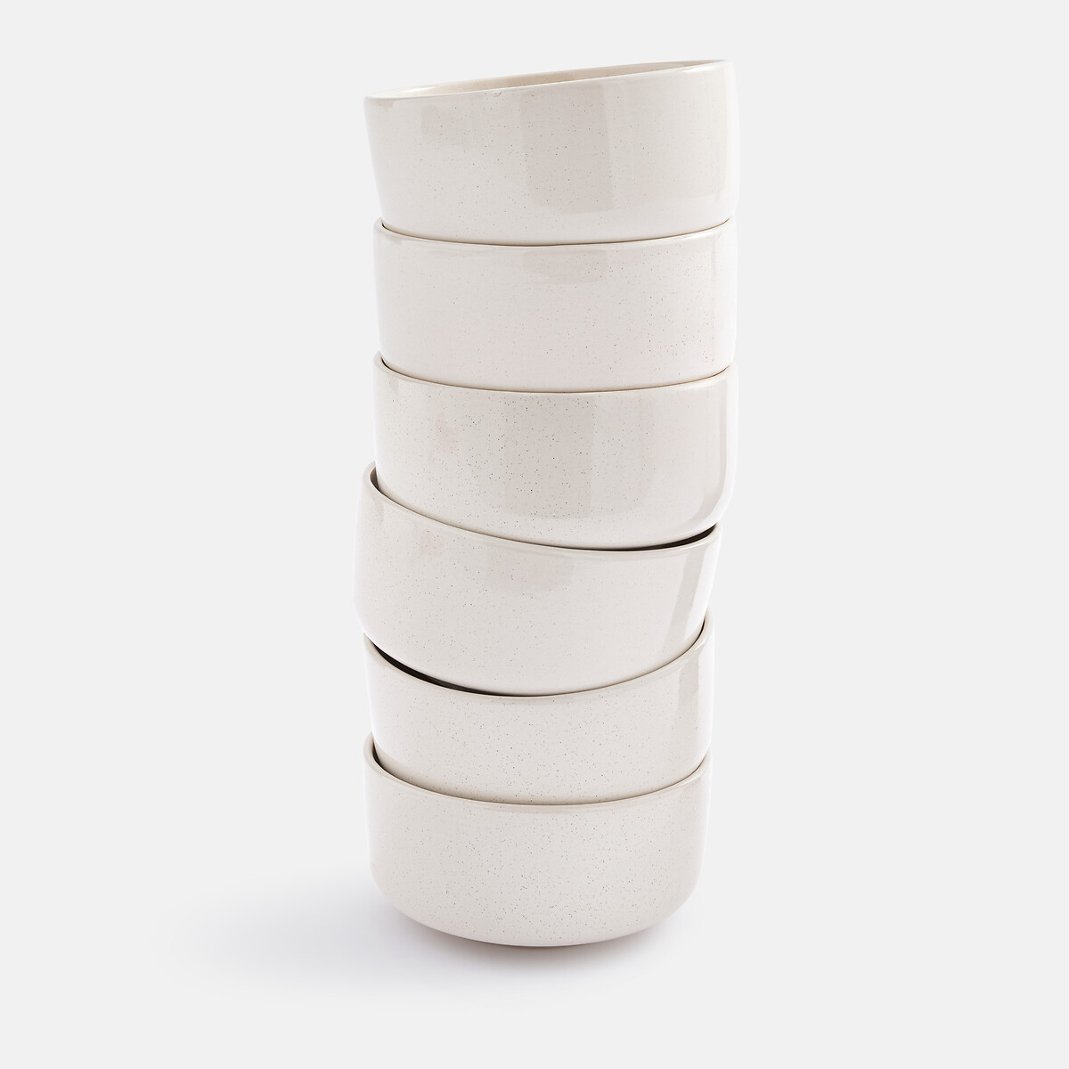 Set of 6 Tecka Speckled Stoneware Bowls ecru , LA REDOUTE INTERIEURS