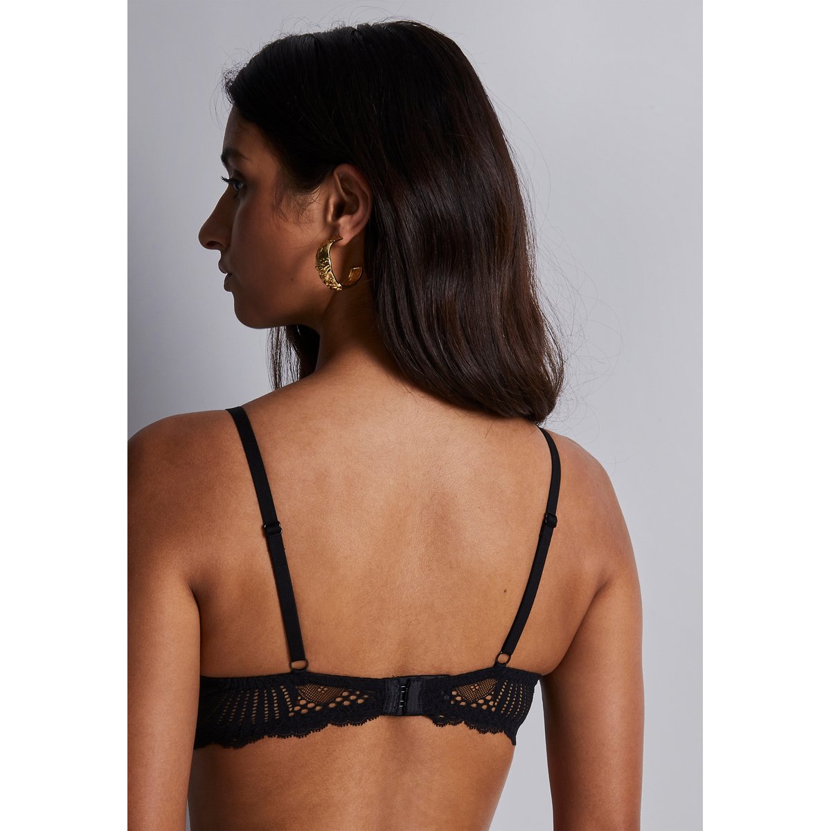 Soutien-gorge plunge foulard Rythm of Desire noir, AUBADE