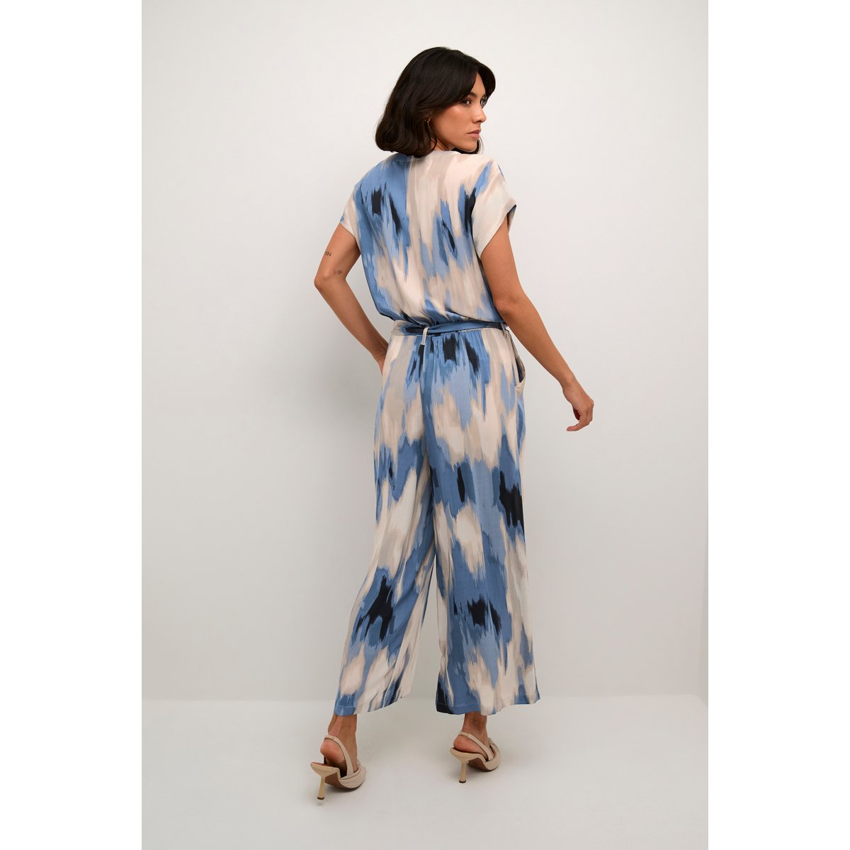 Combinaison bleu blue abstract print, KAFFE