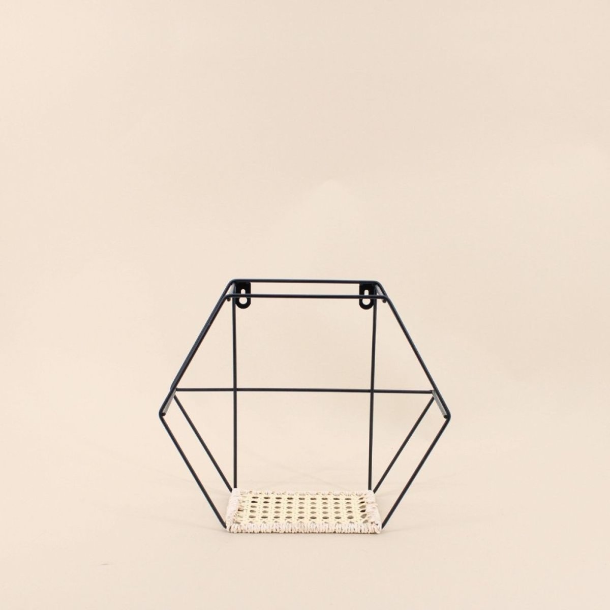 Set de 2 étagères murales hexagonales noir, ORNAMI