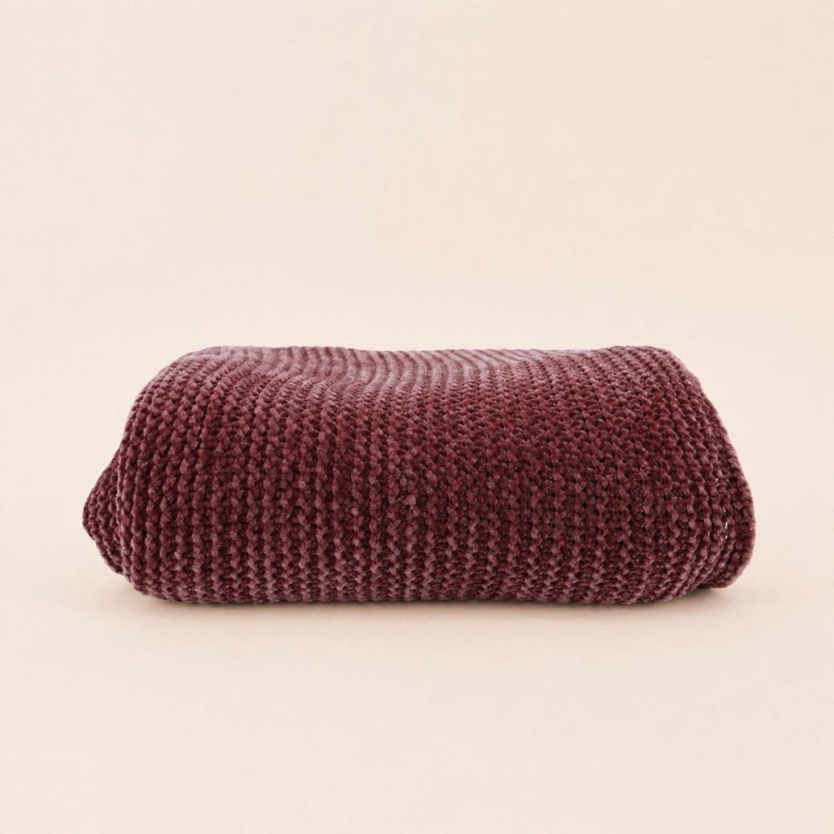 Plaid tissu chenille 130x150cm rouge, ORNAMI