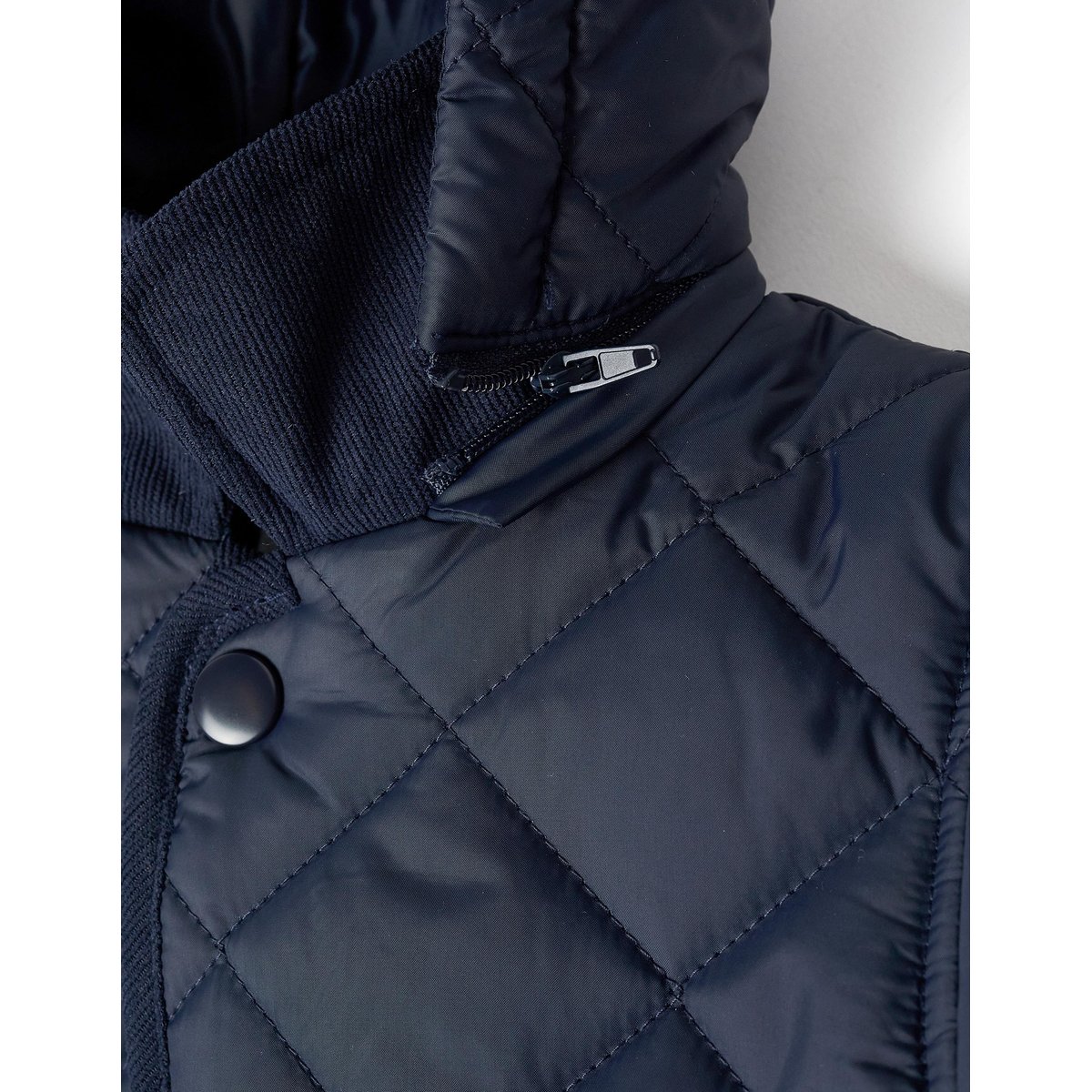 Veste matelassée avec capuche amovible bleu foncé, ZIPPY