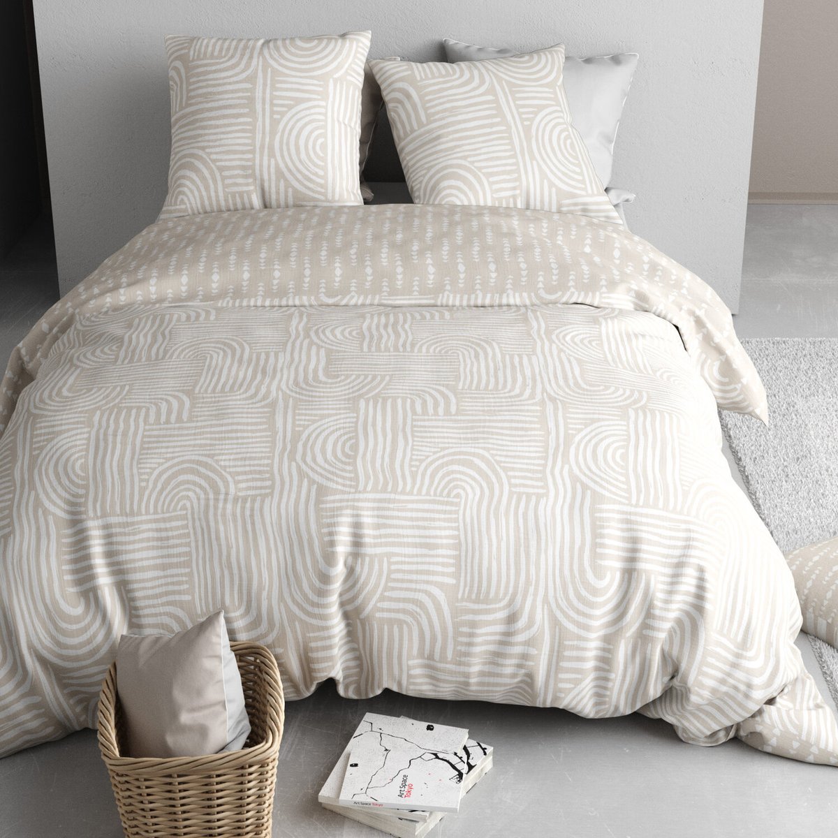 Parure housse de couette avec taie(s) en coton imprimée, Fado imprime, C DESIGN HOME TEXTILE
