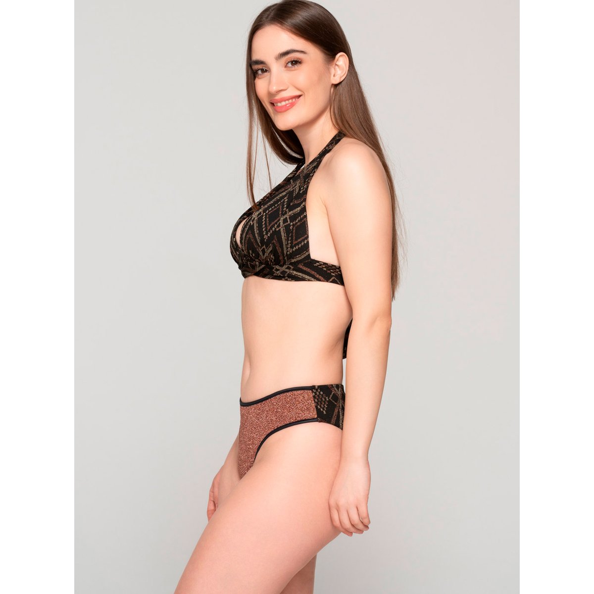 Bas maillot slip de bain 5cm MANHATTAN imprimé, LUNA SPLENDIDA