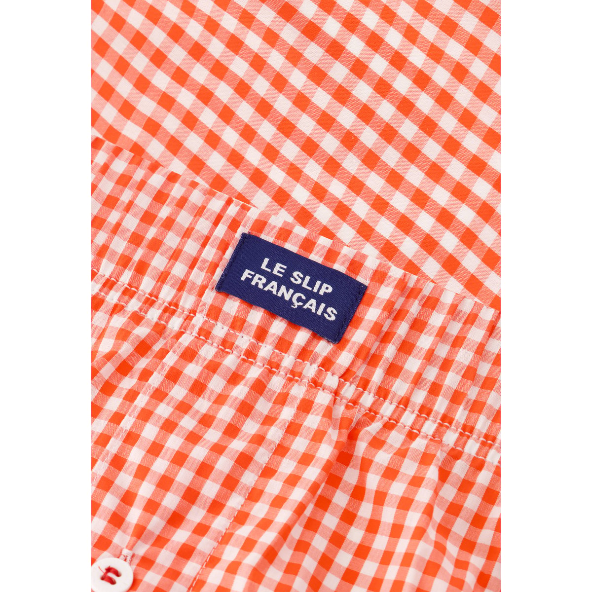 Caleçon en coton Jacques vichy argile rouge, LE SLIP FRANCAIS