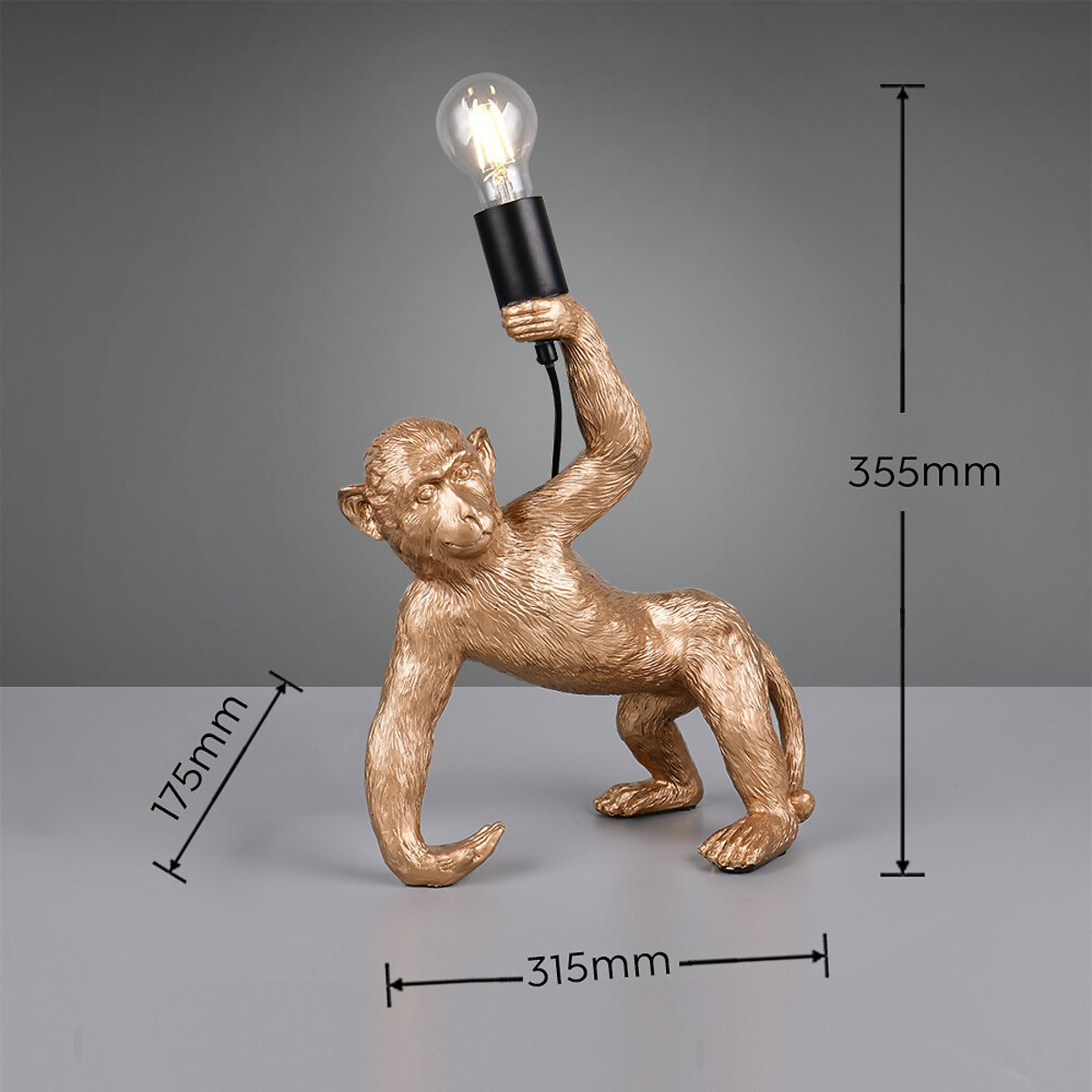 Candeeiro de Mesa Bobo, da Trio Lighting dourado, TRIO LIGHTING