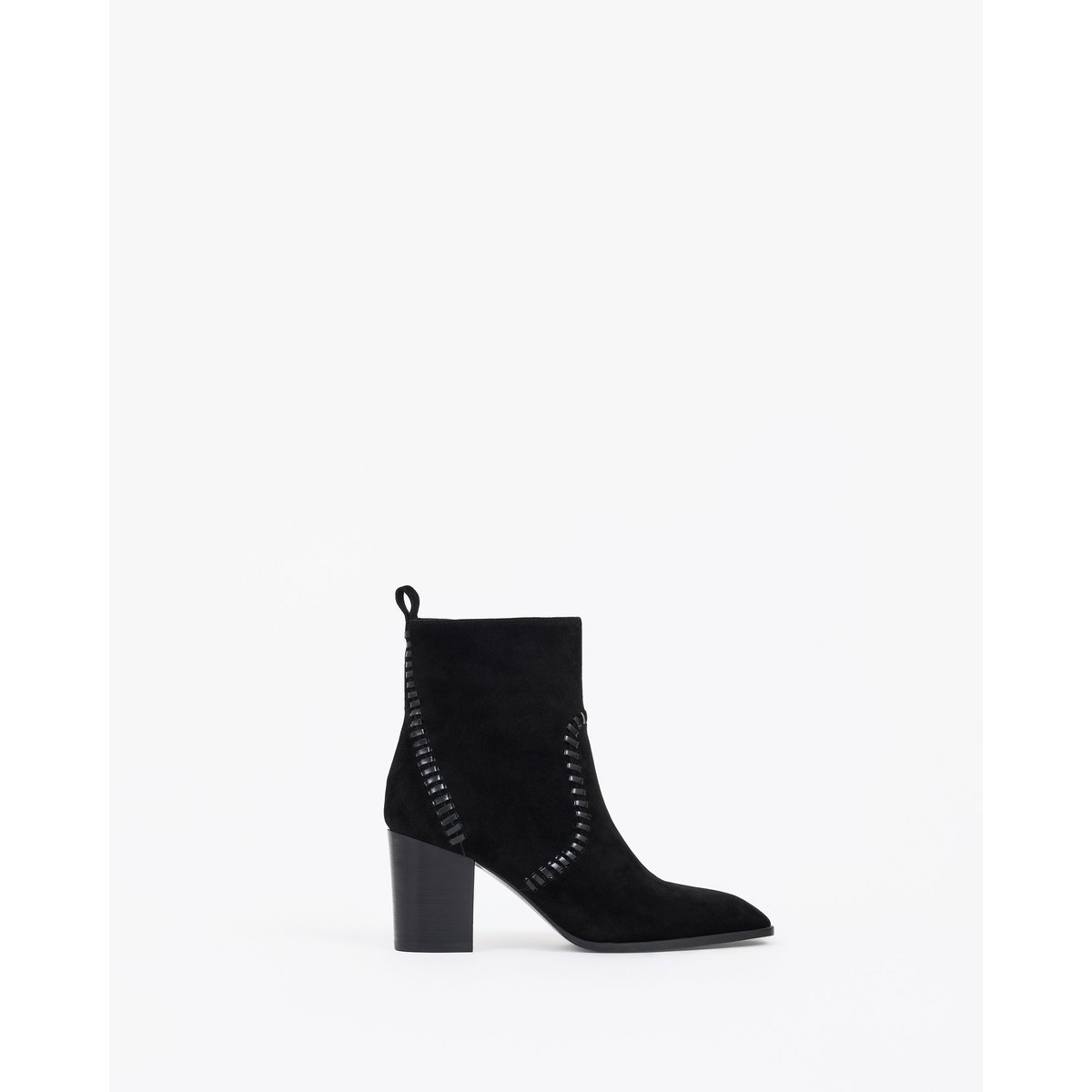 Bottines en daim à talon bloc MARCIA noir, MI MAI