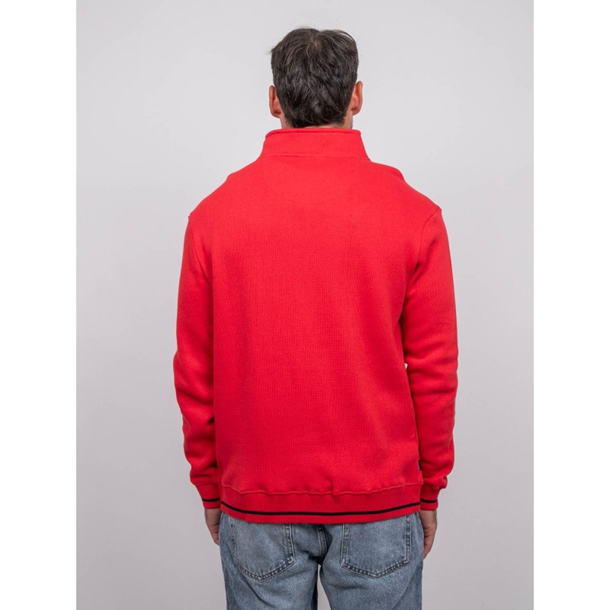 Sweat Col Montant Zippé Wirubon rouge, RITCHIE